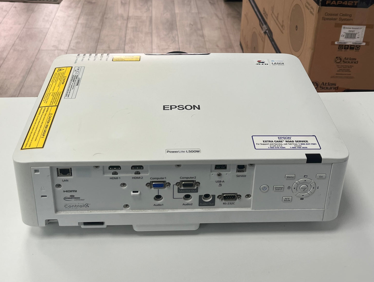 Epson PowerLite L500W 3LCD WXGA Projector 5000 Lumens 743 Lamp Hours Tested