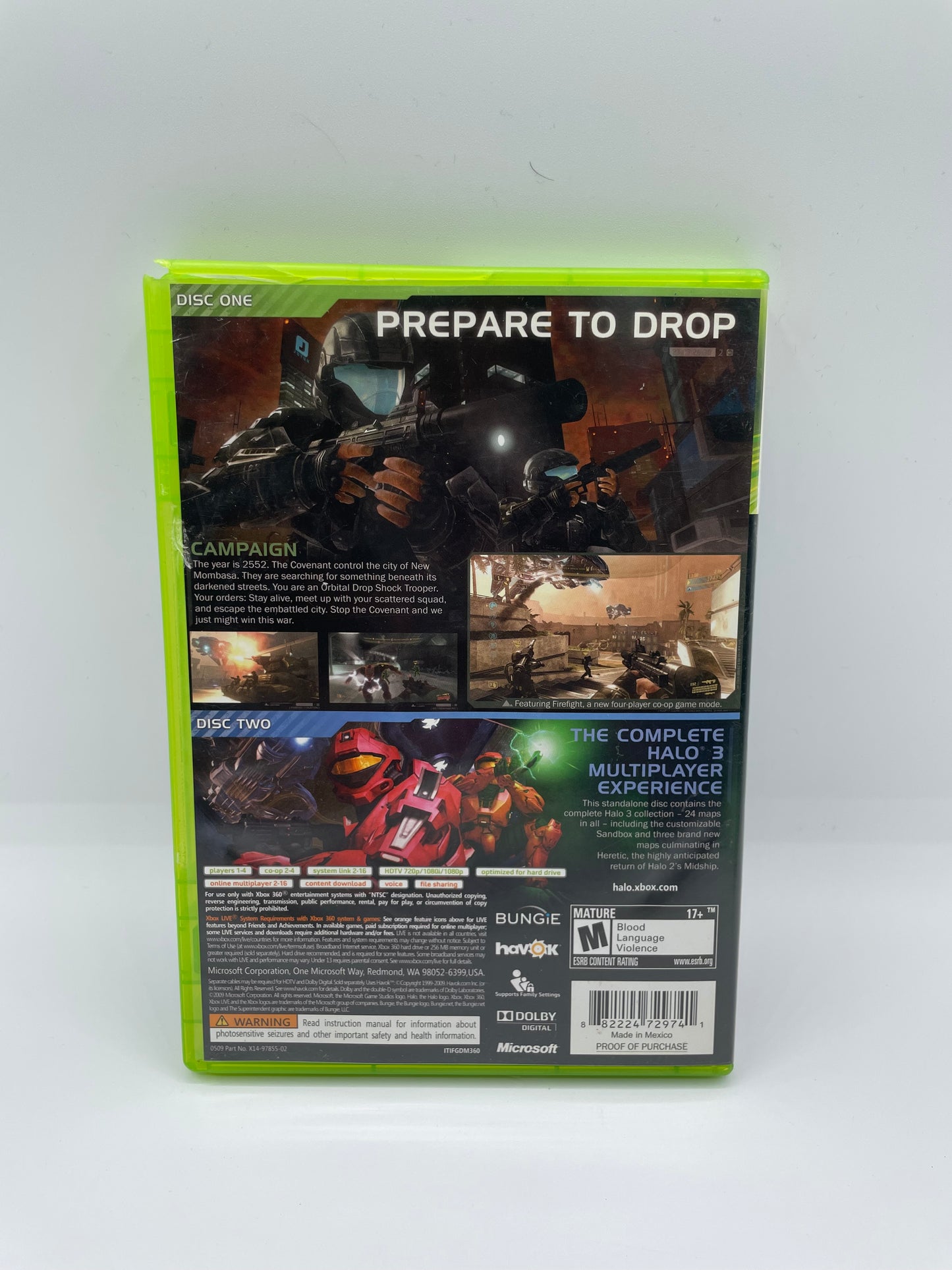 Xbox 360 Halo 3: ODST Game - Complete with Box - Tested & Working