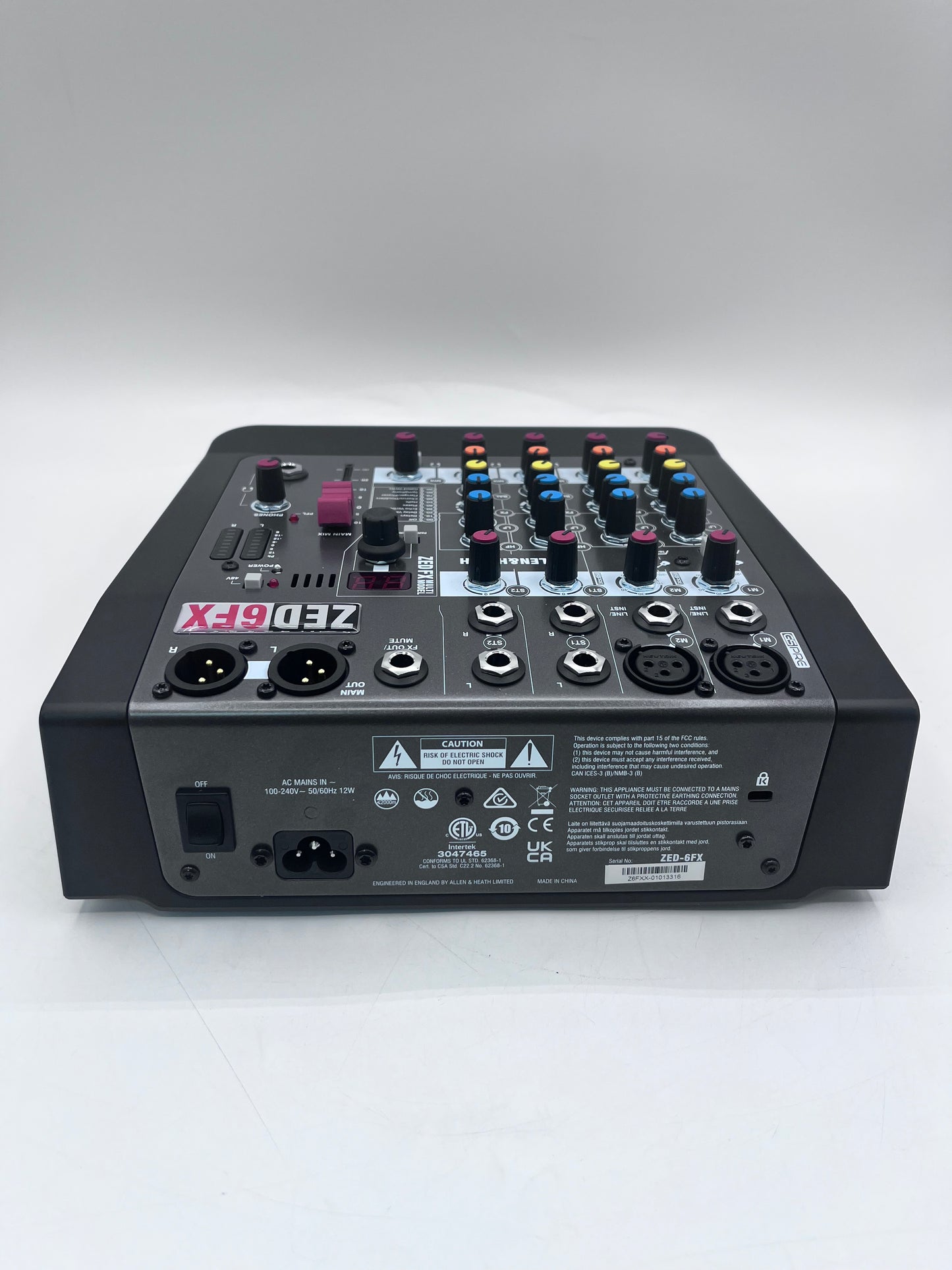 Allen & Heath ZED-6FX 6 Channel MIXER - Free Shipping - EXCELLENT