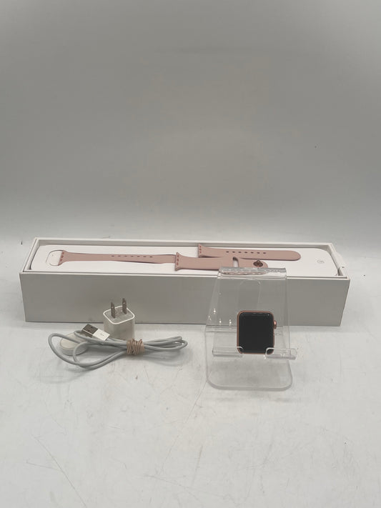 Unlocked Apple Watch Series 3 Cellular A1860 38mm Gold Aluminum GPS + Cellular PARTS READ