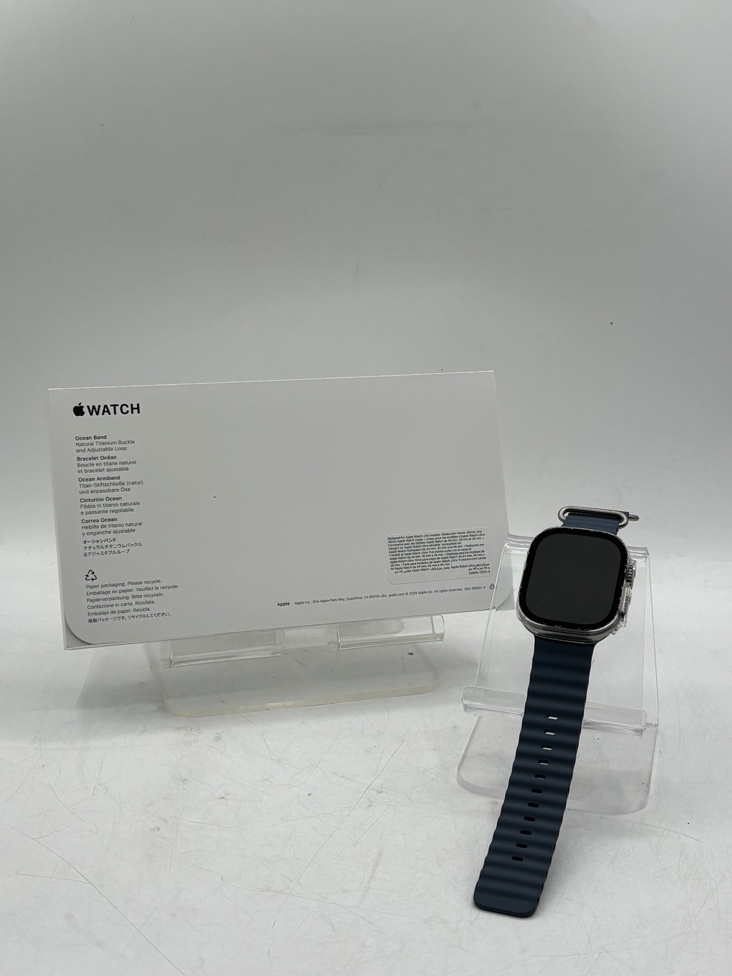 Apple Watch Ultra 3 49mm Cell Natural Titanium Anchor Blue Ocean Band MEWH4LW/A