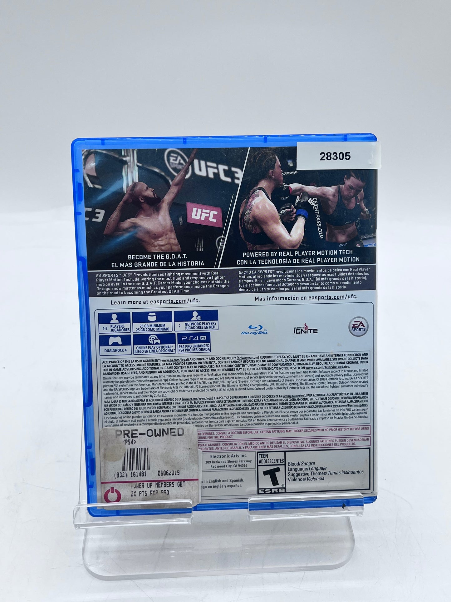 Playstation 4 UFC 3 Video Game - Free Shipping!