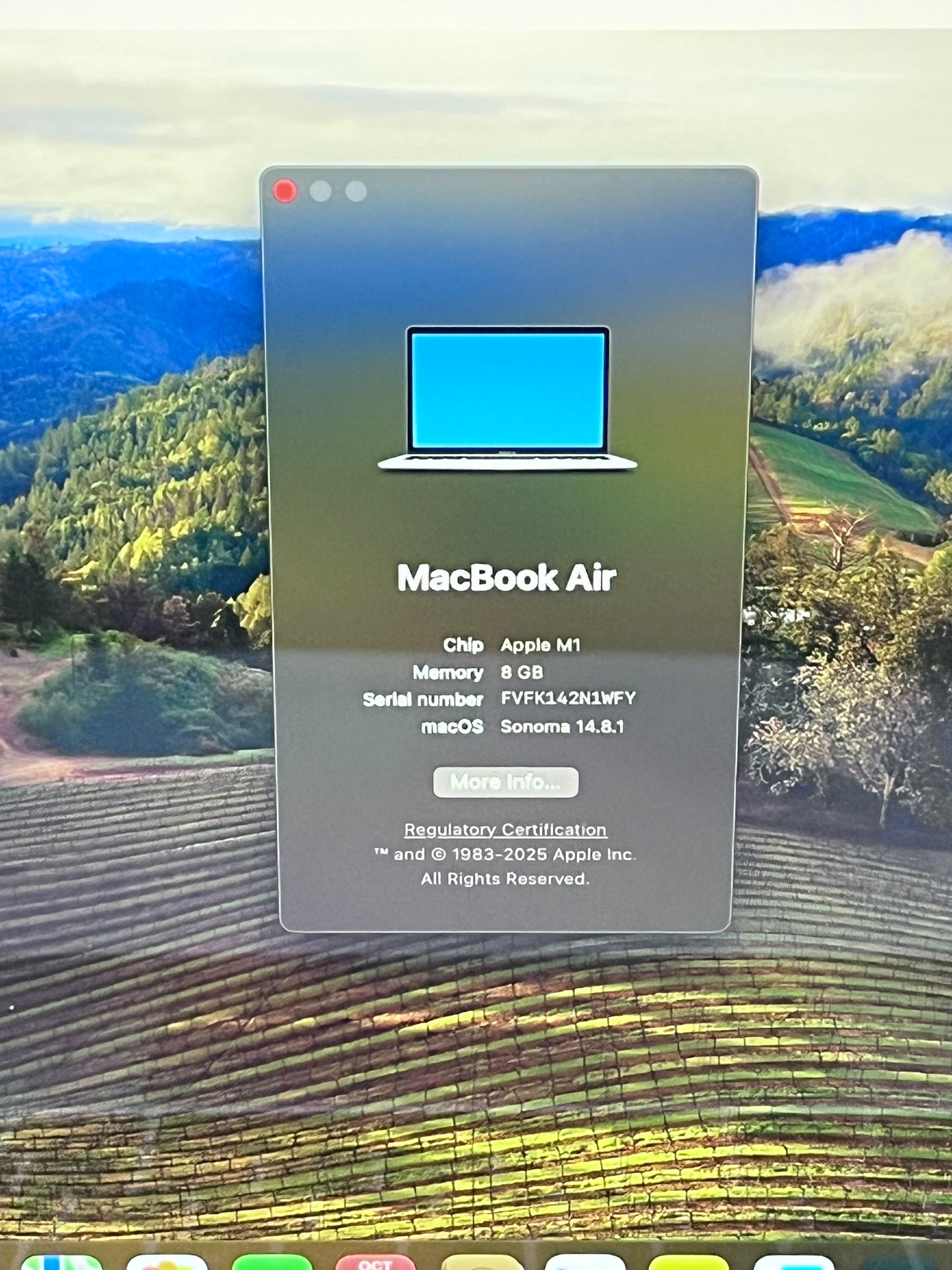 2020 Apple MacBook Air 13.3" M1 7C 8GB 256GB A2337 REMOTELY MANAGED