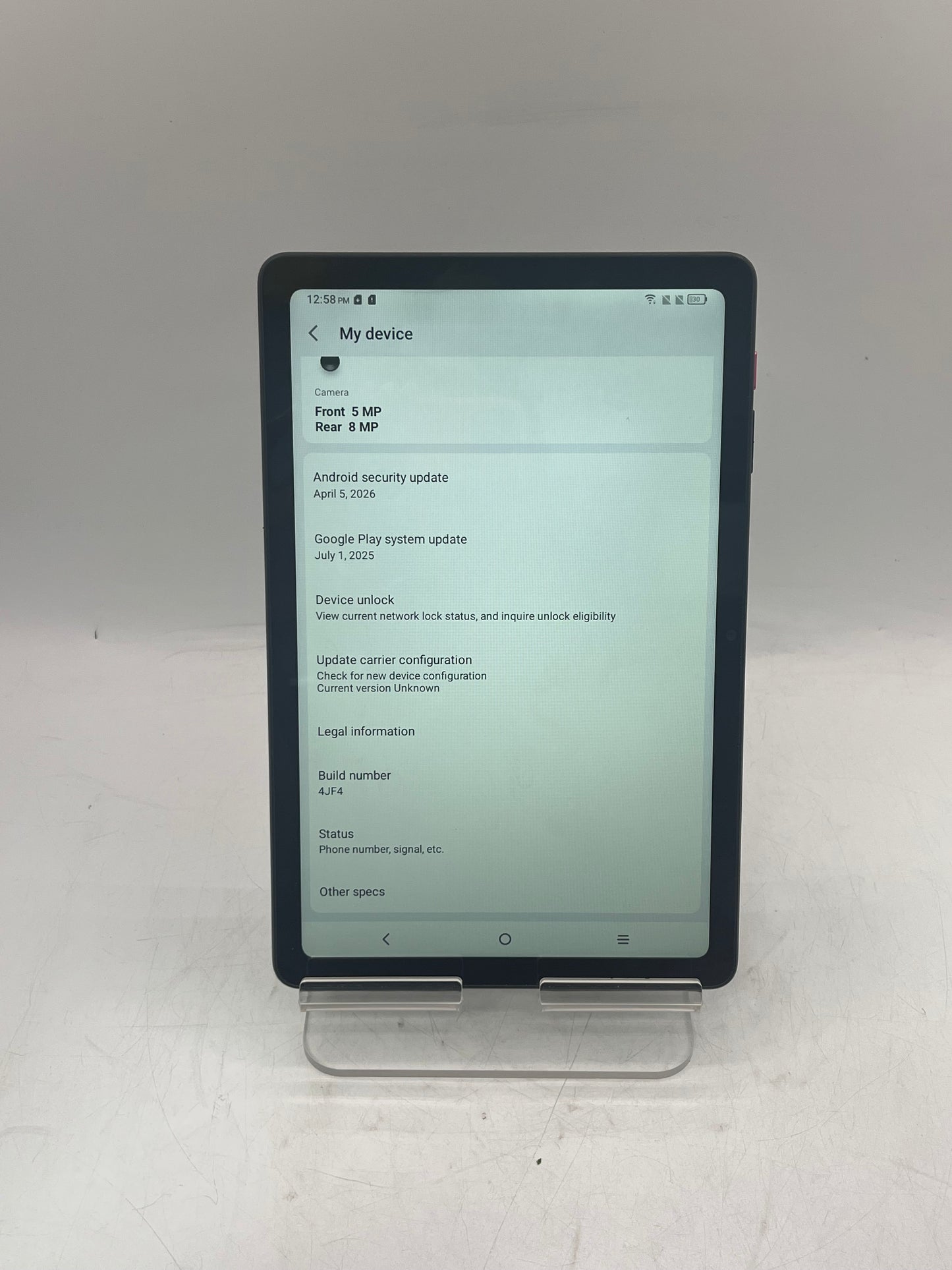 T-Mobile TCL 9185W REVVL Tab 2 5G Diana 64GB Black Tablet
