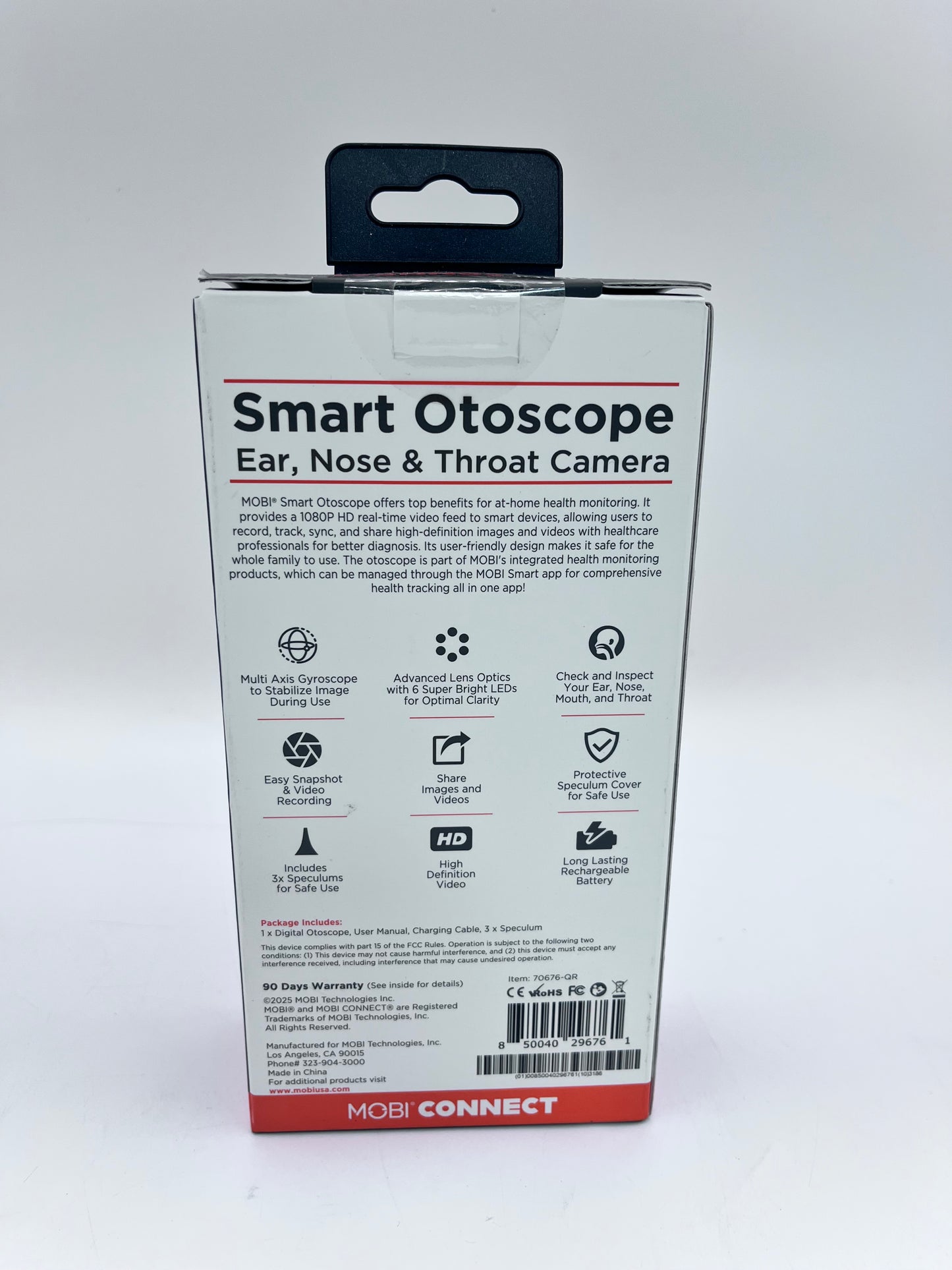 MOBI CONNECT Smart Wi-Fi Otoscope for Ears, Nose & Throat with HD Camera