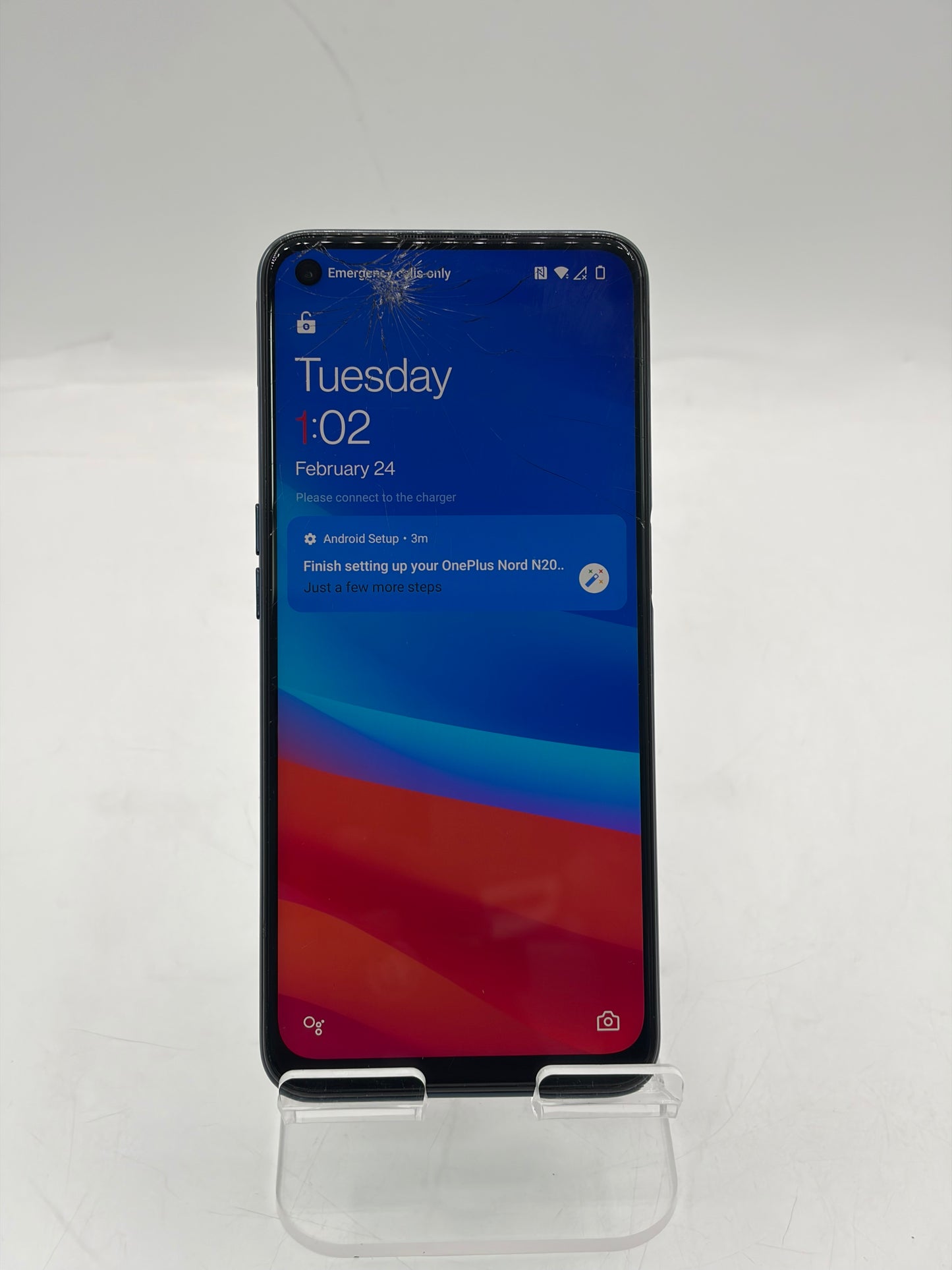 T-Mobile Only OnePlus Nord N200 5G DE2118 4GB 64GB Blue CRACKED SCREEN