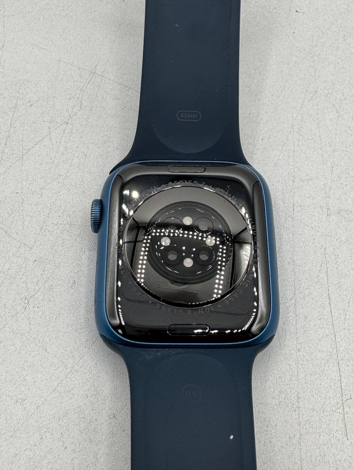 Unlocked Apple Watch Series 7 45MM A2476 Aluminum Blue w/ Charger Free Shipping
