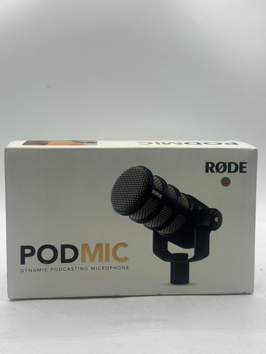 Rode PodMic Dynamic Podcasting Microphone Black New In Box