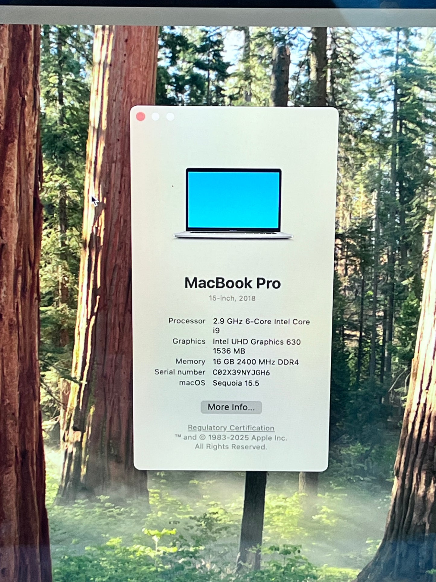 2018 Apple MacBook Pro 15" i9 16GB 1TB A1990 Space Gray READ