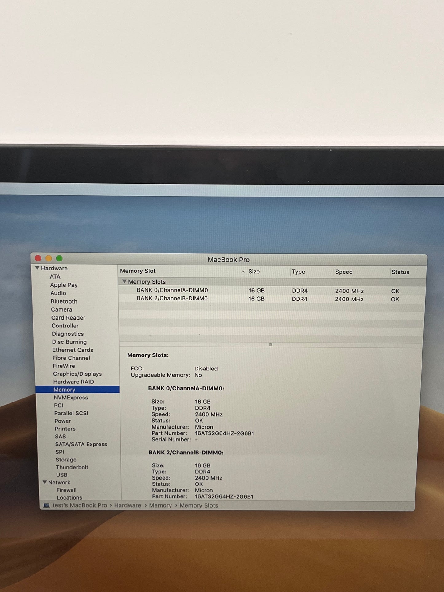 Apple MacBook Pro 15" A1990 2018 Core i9 32GB 512GB Space Gray