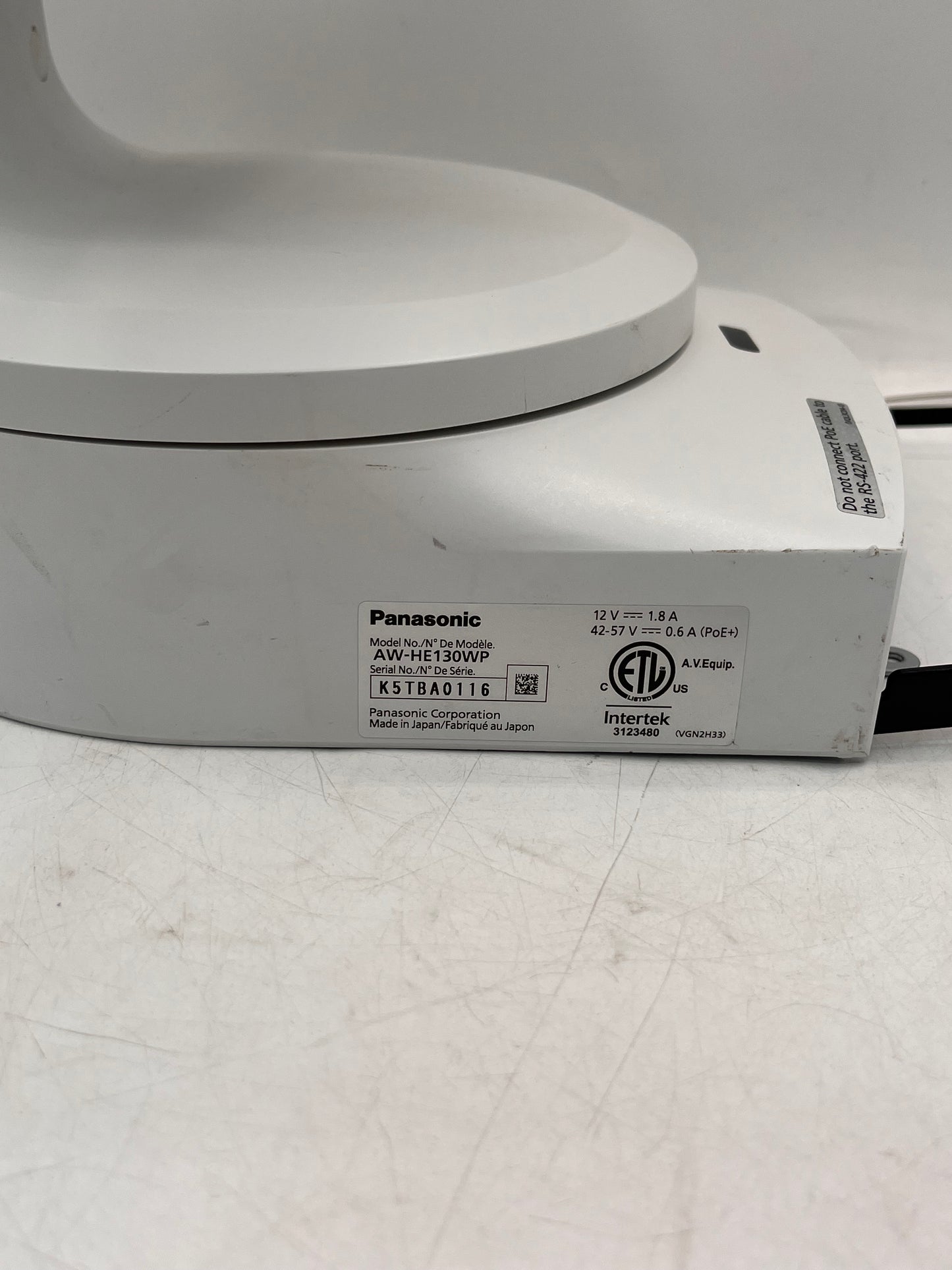 Panasonic AW-HE130 White Full HD 3MOS 20x Optical Zoom PTZ Camera - White