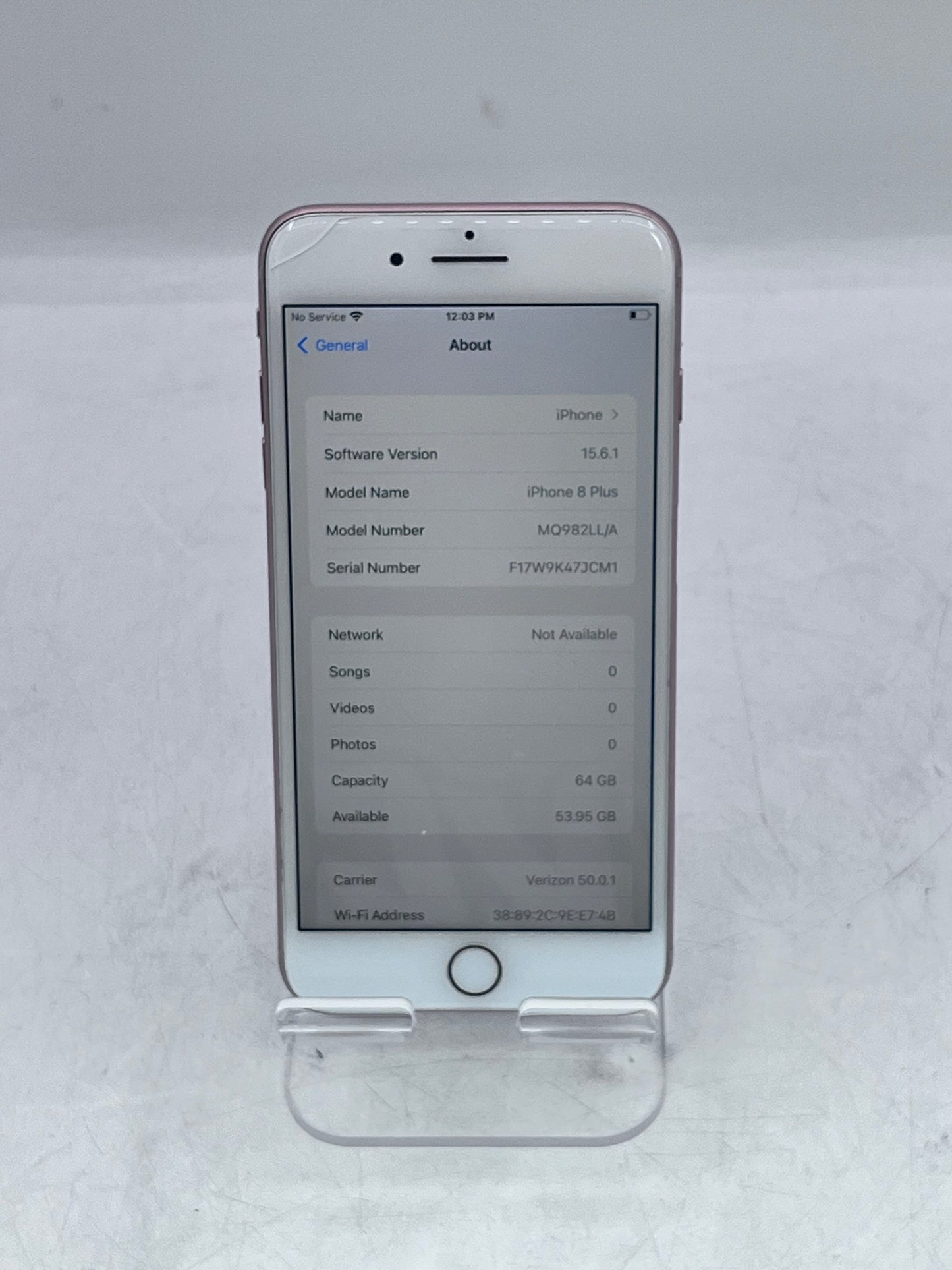 Unlocked Apple iPhone 8 Plus A1864 MQ982LL/A 64GB - Rose Gold