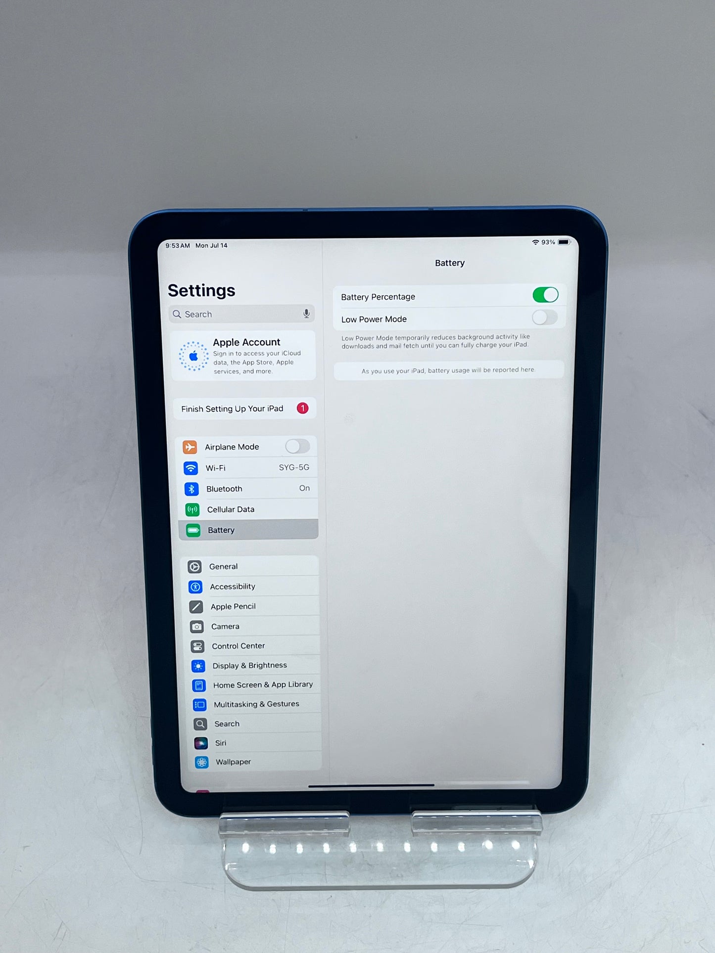 Unlocked Apple iPad (10th Gen) 64GB - A2757 MQ6K3LL/A 2022 - Blue
