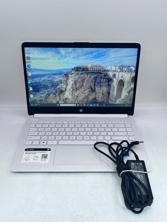 HP 14-dq0052dx Laptop Intel Celeron N4120 4GB RAM 64GB eMMC - White