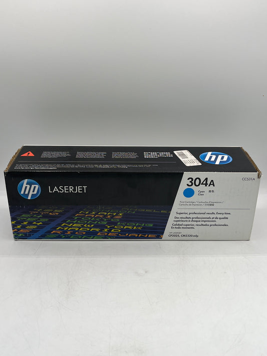 Original HP 304A Cyan Blue LaserJet Toner Cartridge (CC531A) Factory Sealed Genuine