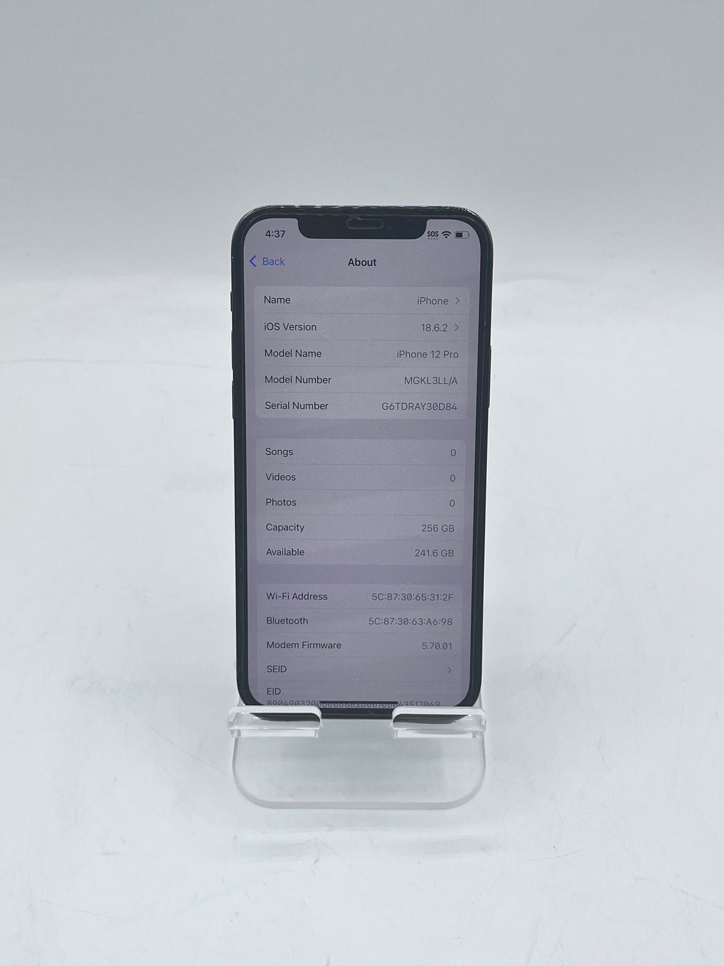 Unlocked Apple iPhone 12 Pro 6.1" MGKL3LL/A A2341 128GB 6GB - Silver