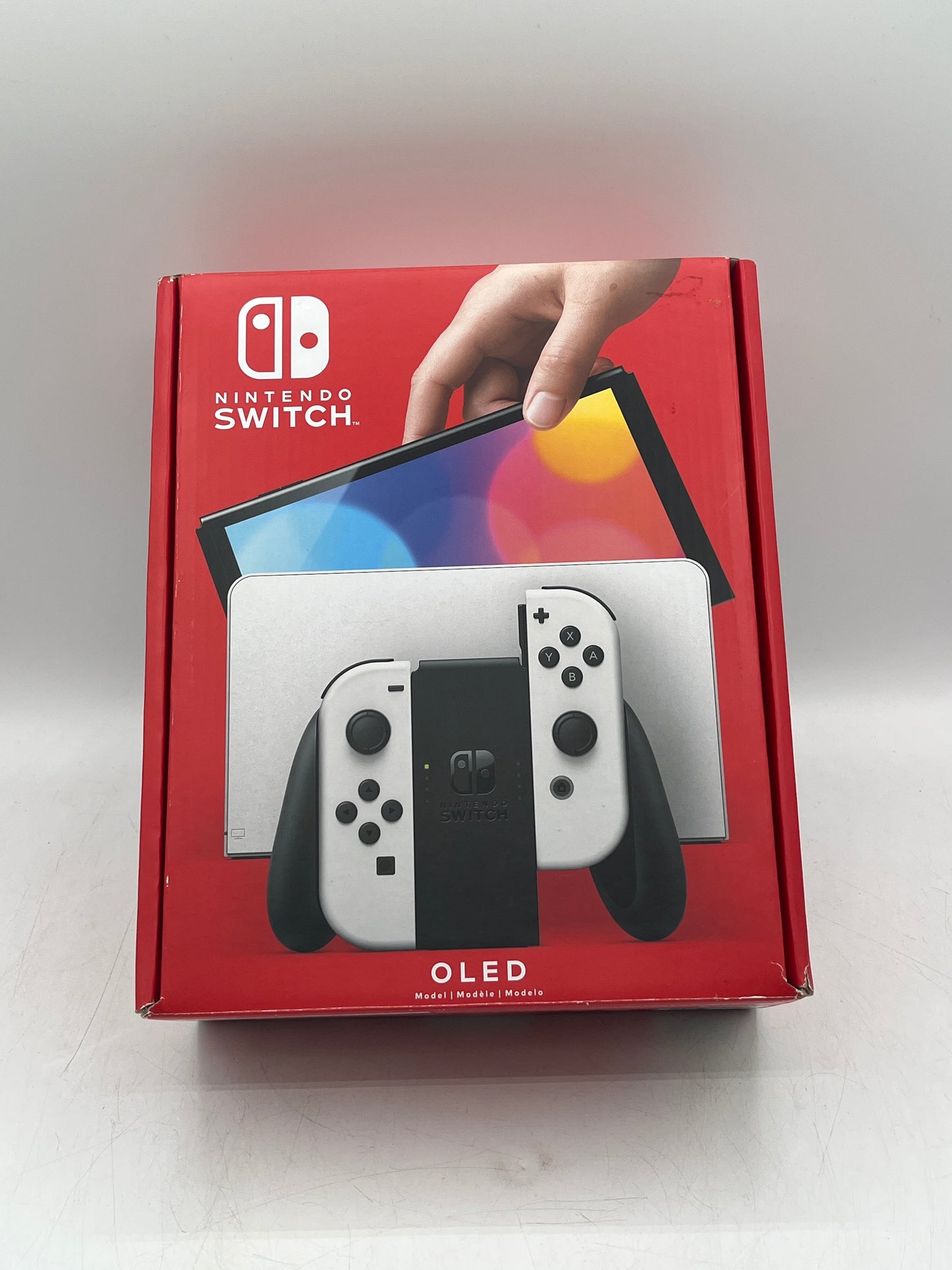Nintendo Switch Oled w/ Case Bundle and Box - White Joycon - Clean and Tested