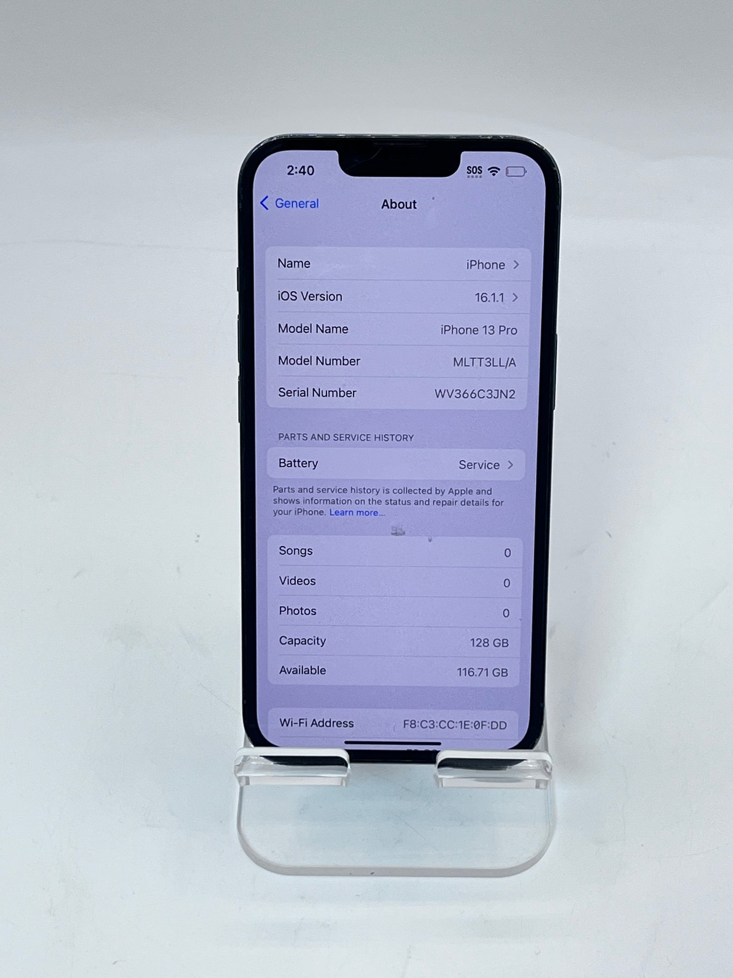Unlocked Apple iPhone 13 Pro 6.1" MLTT3LL/A A2483 128GB Blue READ