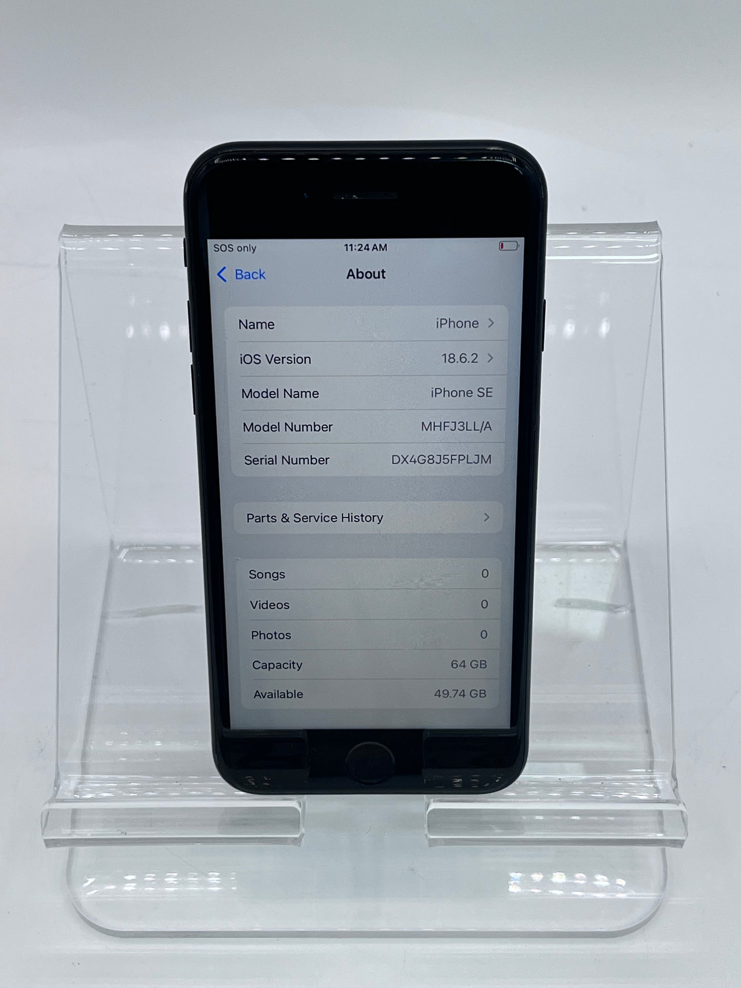 Unlocked Apple iPhone SE 2nd Gen 4.7" A2275 MHFJ3LL/A 64GB - Black READ