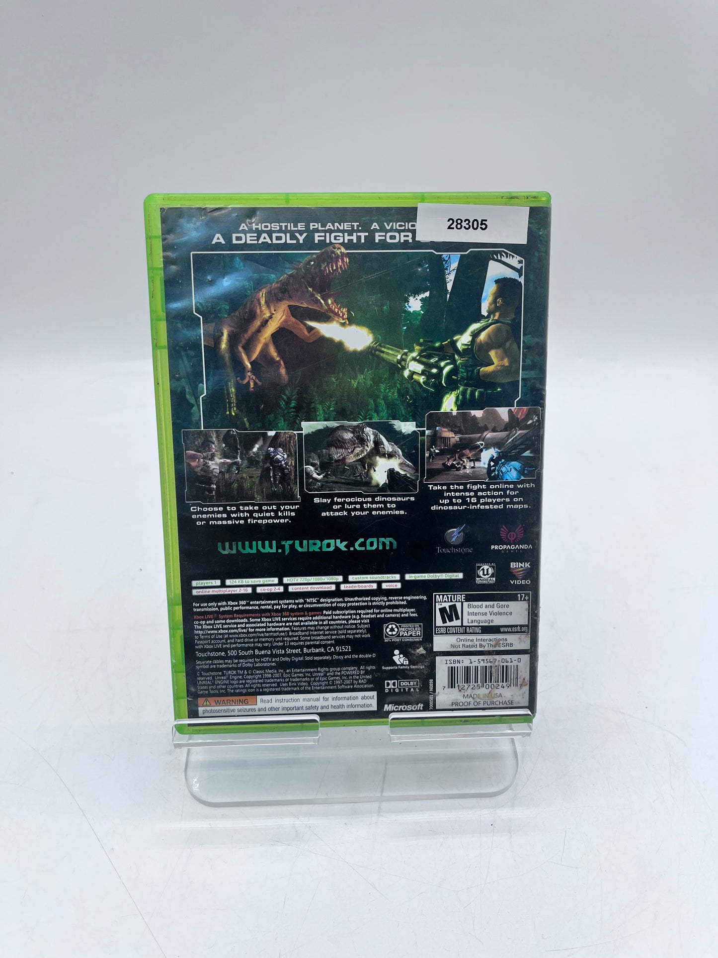 Xbox 360 Turok Video Game