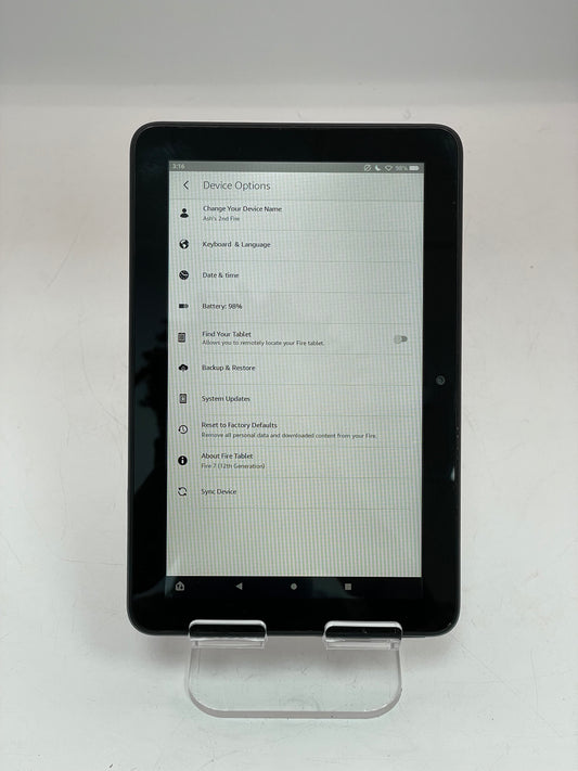 Amazon Fire 7 Tablet, 12th Generation, Black, 16GB, 7" Display, Wi-Fi