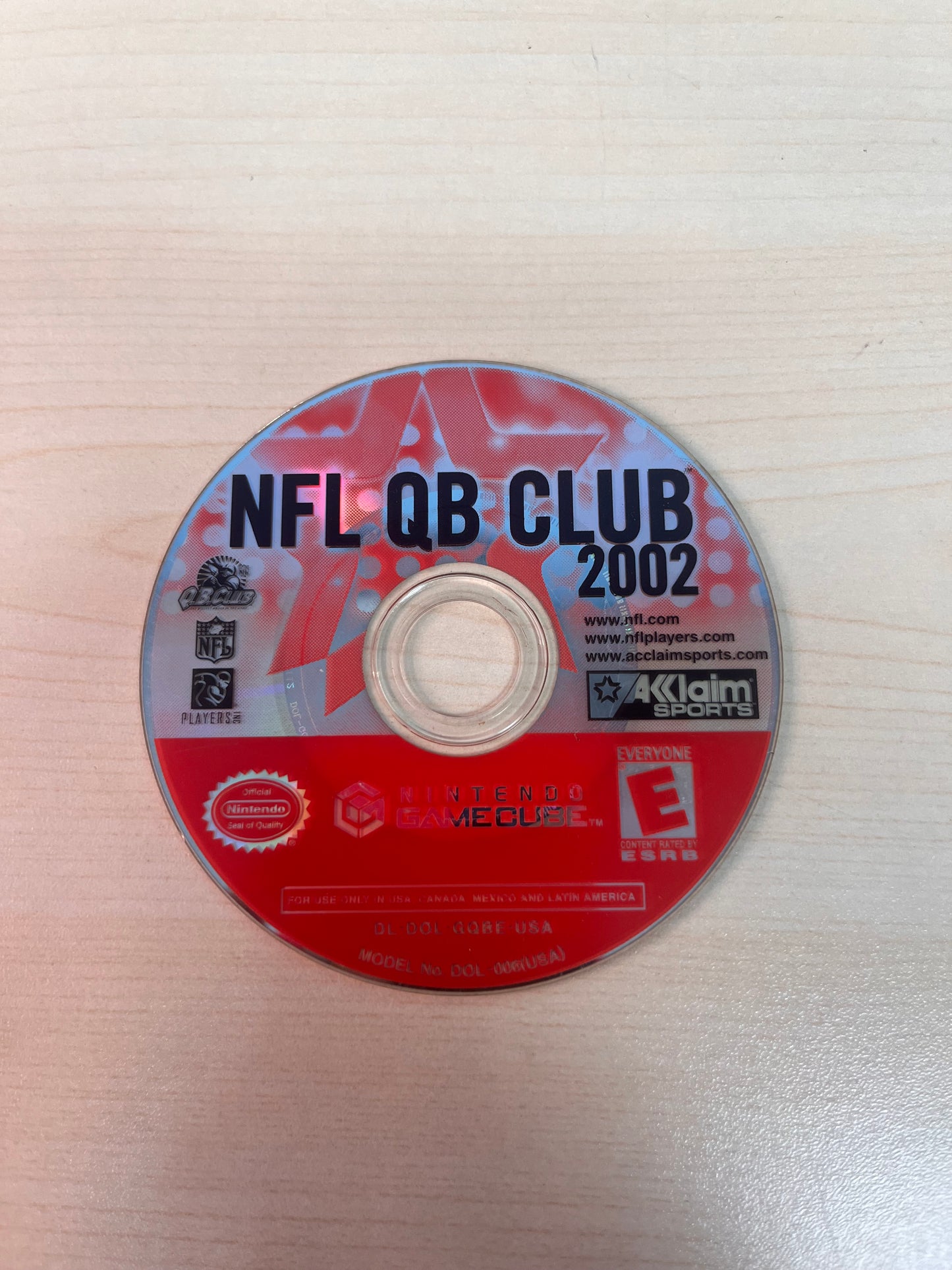 Gamecube NFL QB Club 2002 Video Game - Free Shipping!