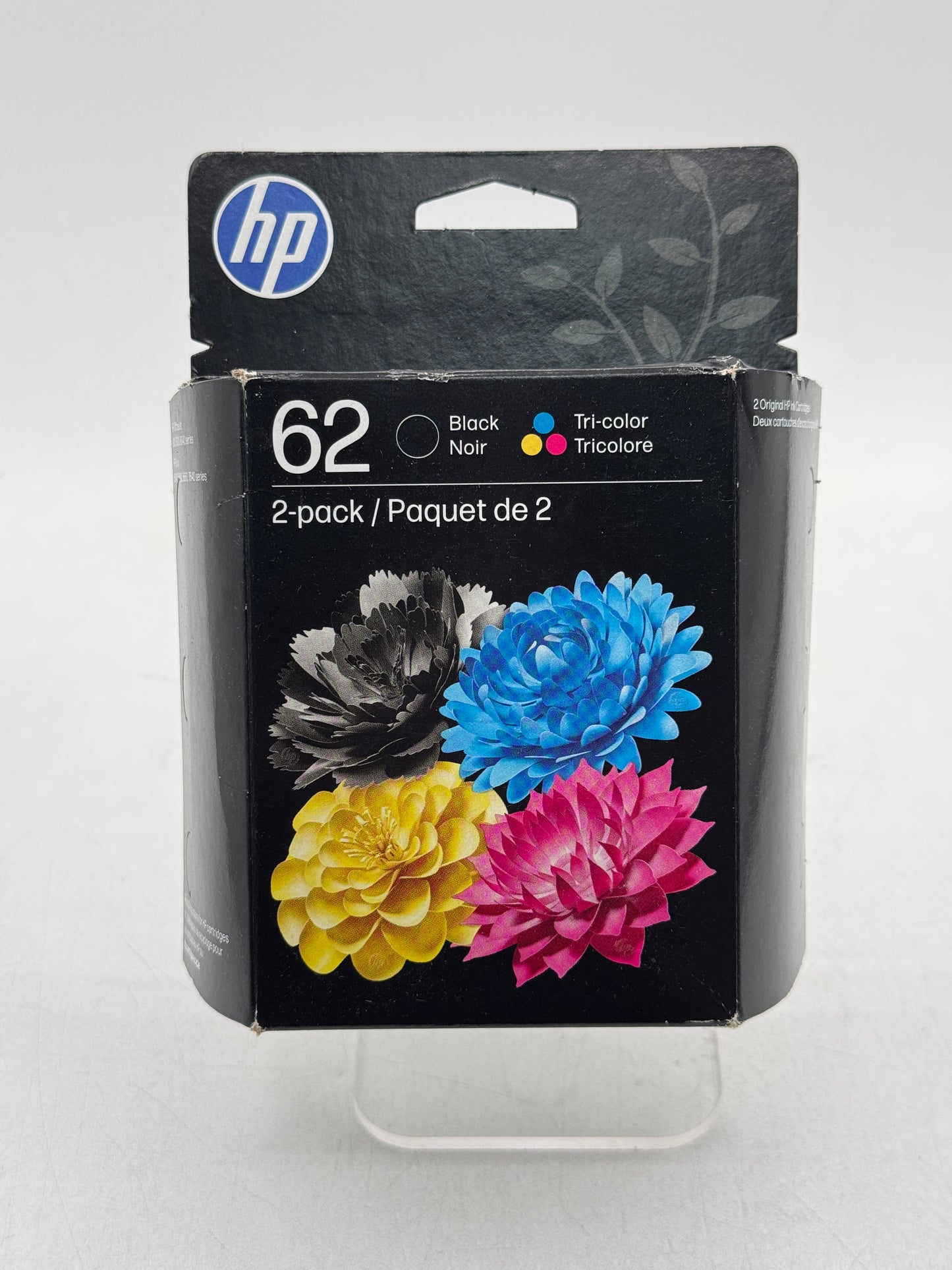 HP Genuine 62 Black & Tri-Color Ink Cartridges 2 Pack N9H64FN New In Box Free Shipping