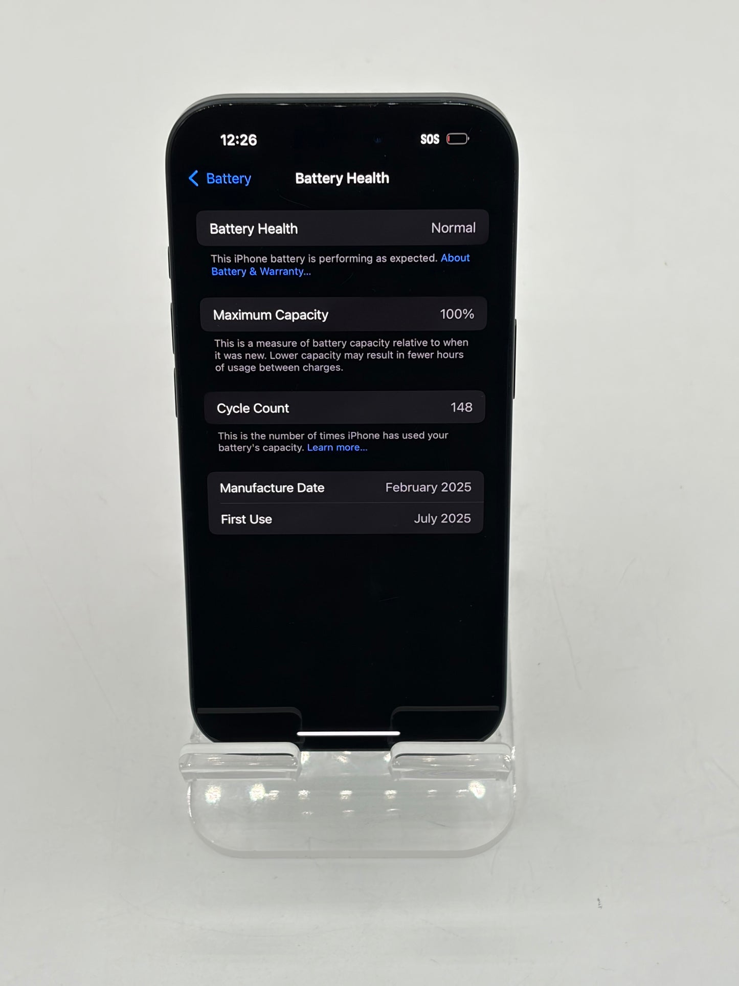 T-Mobile Only Apple iPhone 16 128GB A3081 MYAP3LL/A  - Black 100% Battery Health