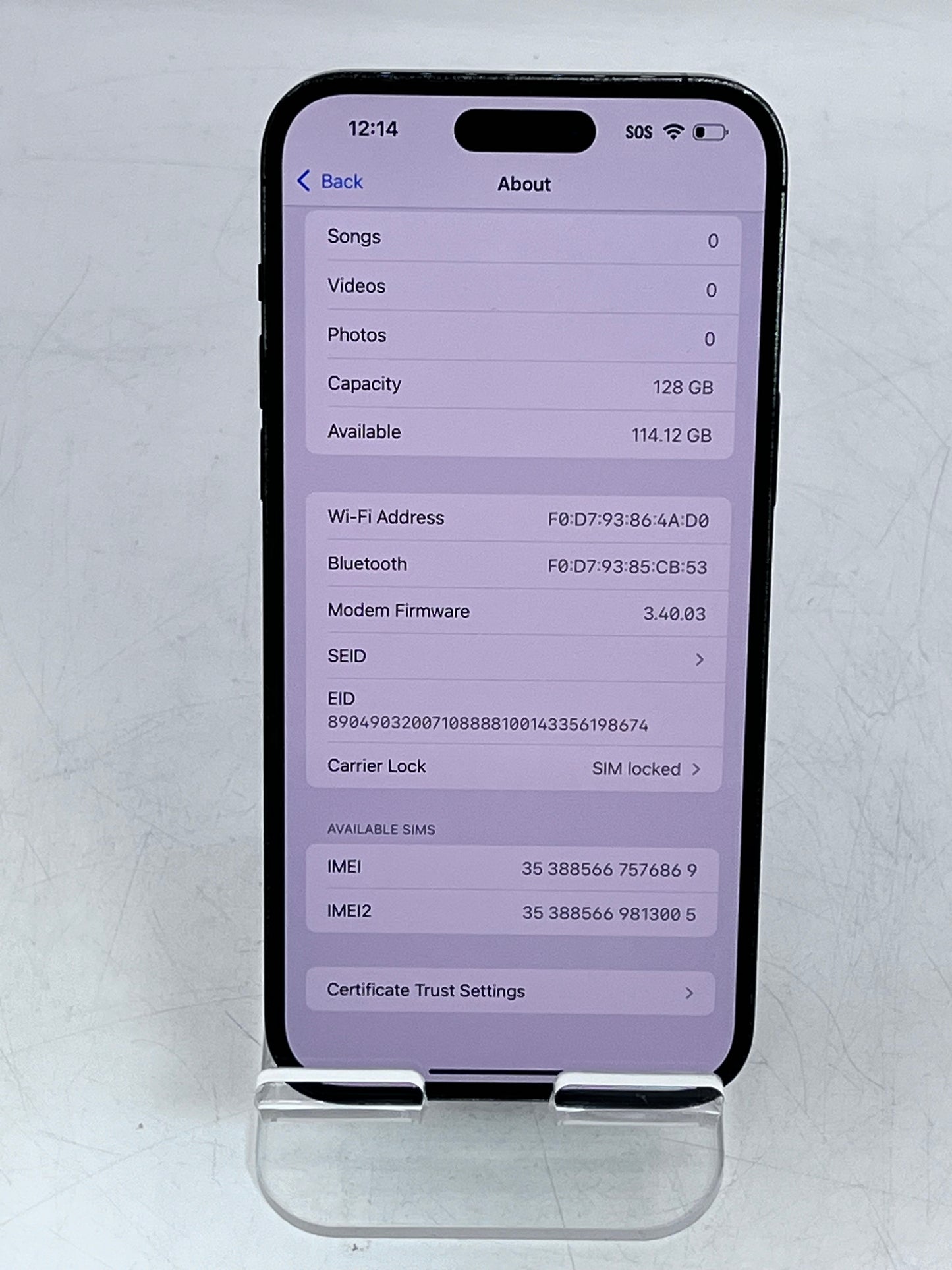 Apple iPhone 14 Pro Max 128 GB Black (T-mobile)