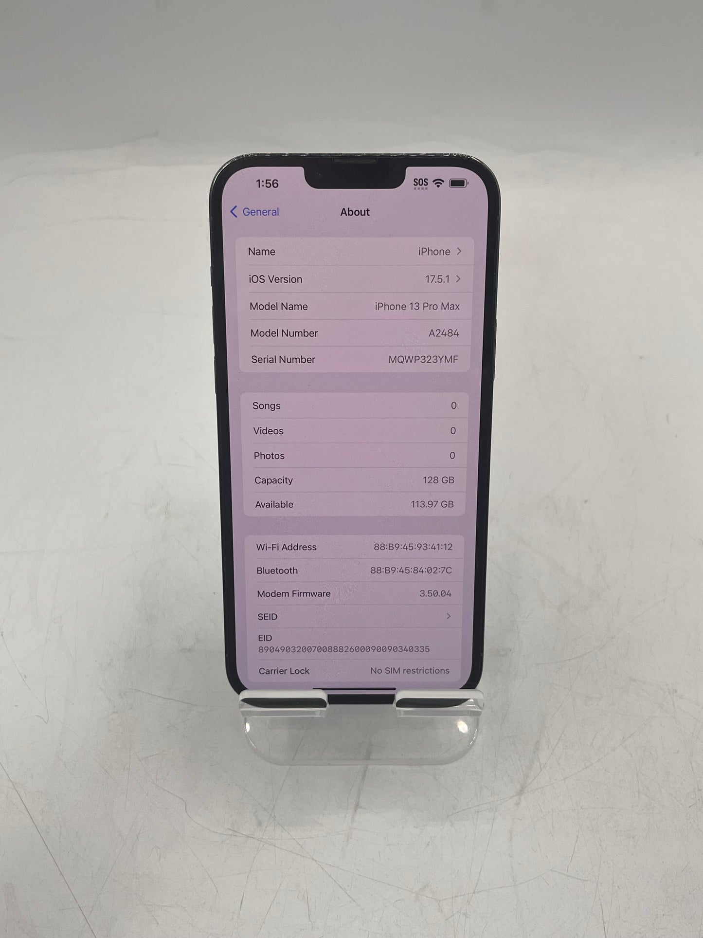 Unlocked Apple iPhone 13 Pro Max A2482 MLAE3LL/A 128GB Blue