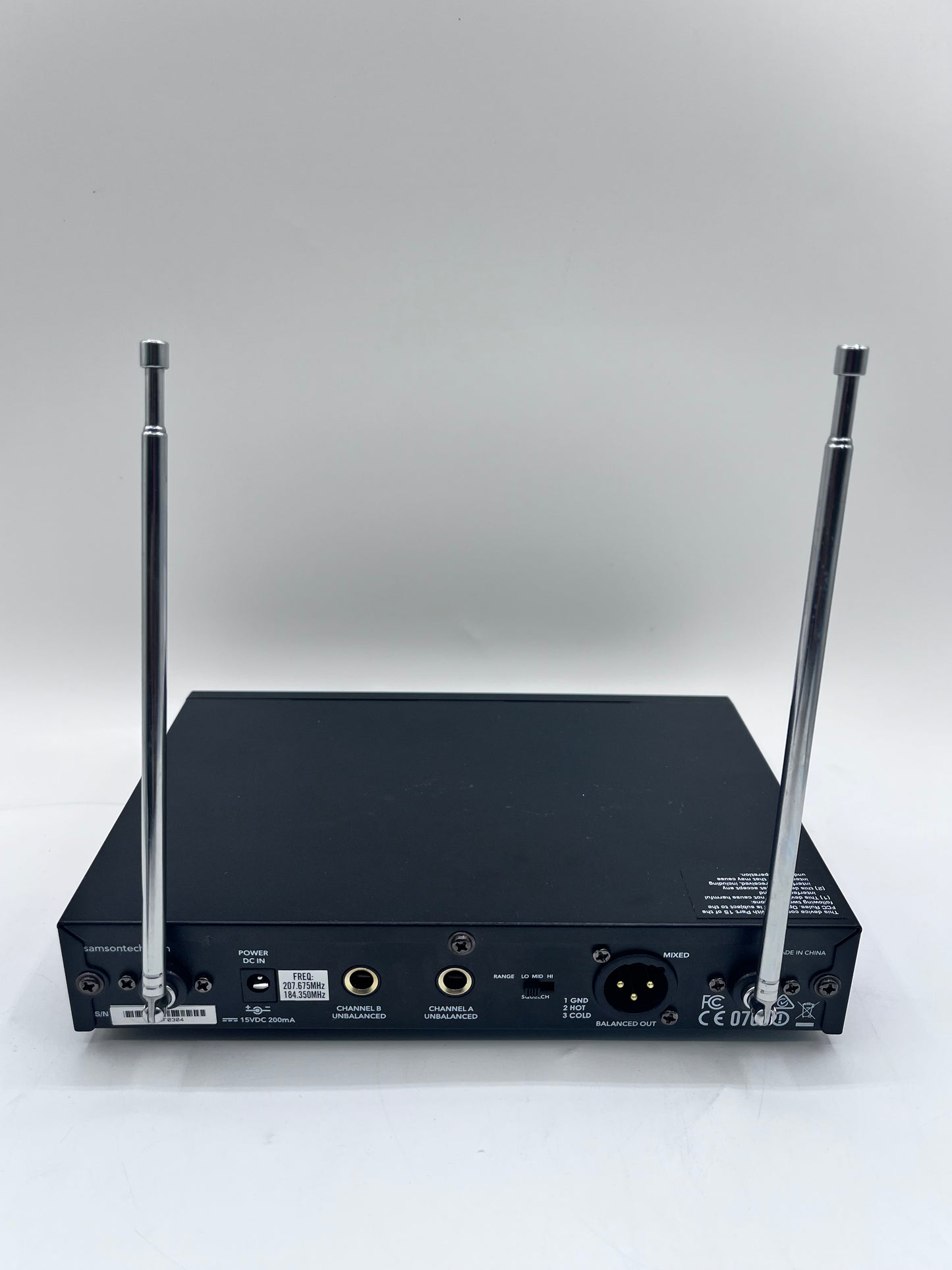 Samson Stage 200 Dual-Channel Handheld VHF Wireless System Black