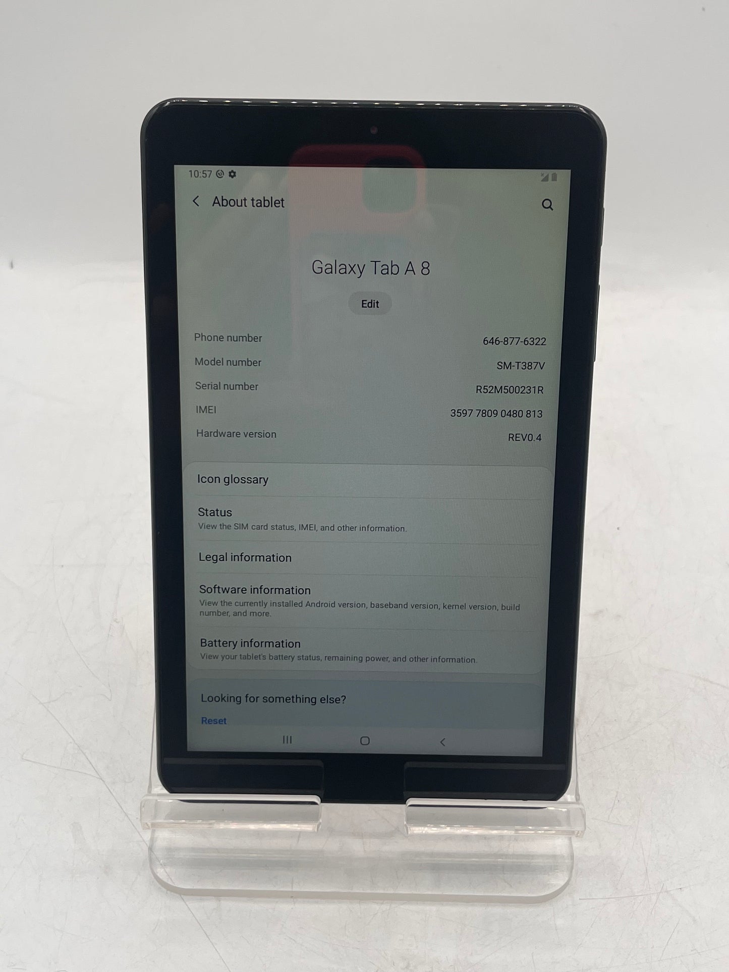 Verizon Samsung Galaxy Tab A8 SM-T387AM 32GB WiFi Cellular Tablet - Black