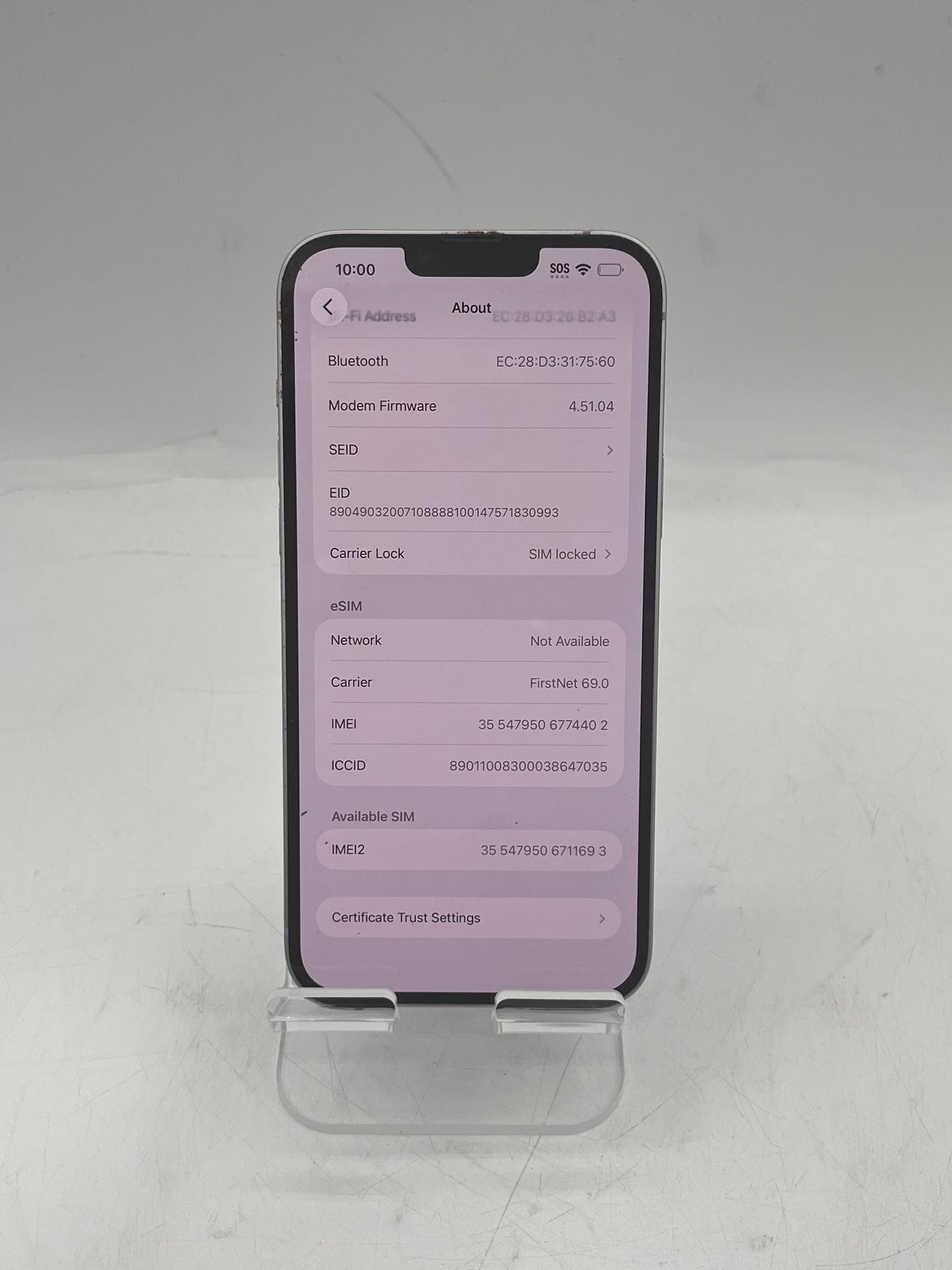 AT&T Apple iPhone 14 Plus MQ3U3LL/A A2632 128GB Purple