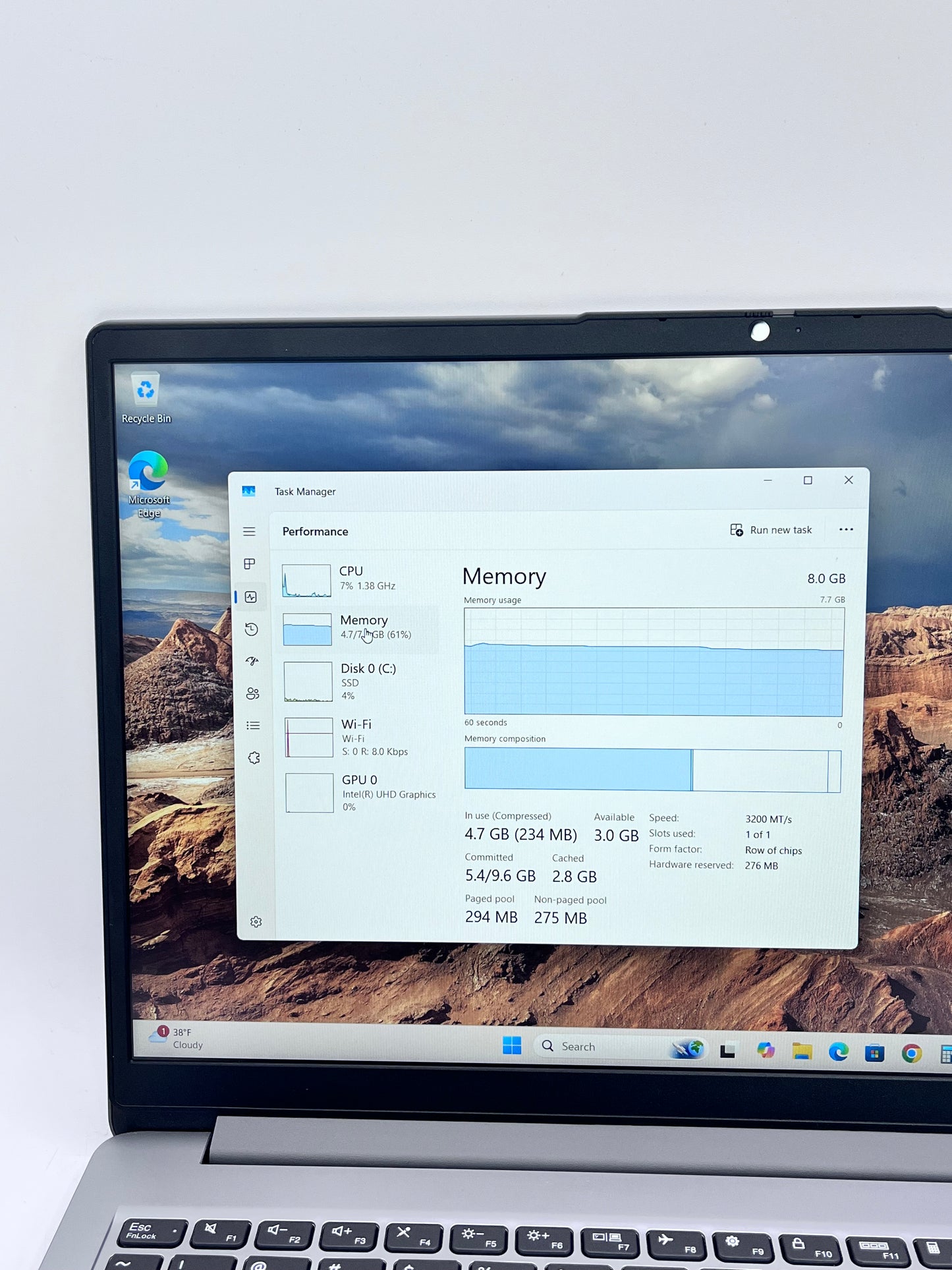 Lenovo Ideapad 1 15IAU7 15.6" i3-1215U 1.2GHz 8GB RAM 256GB SSD