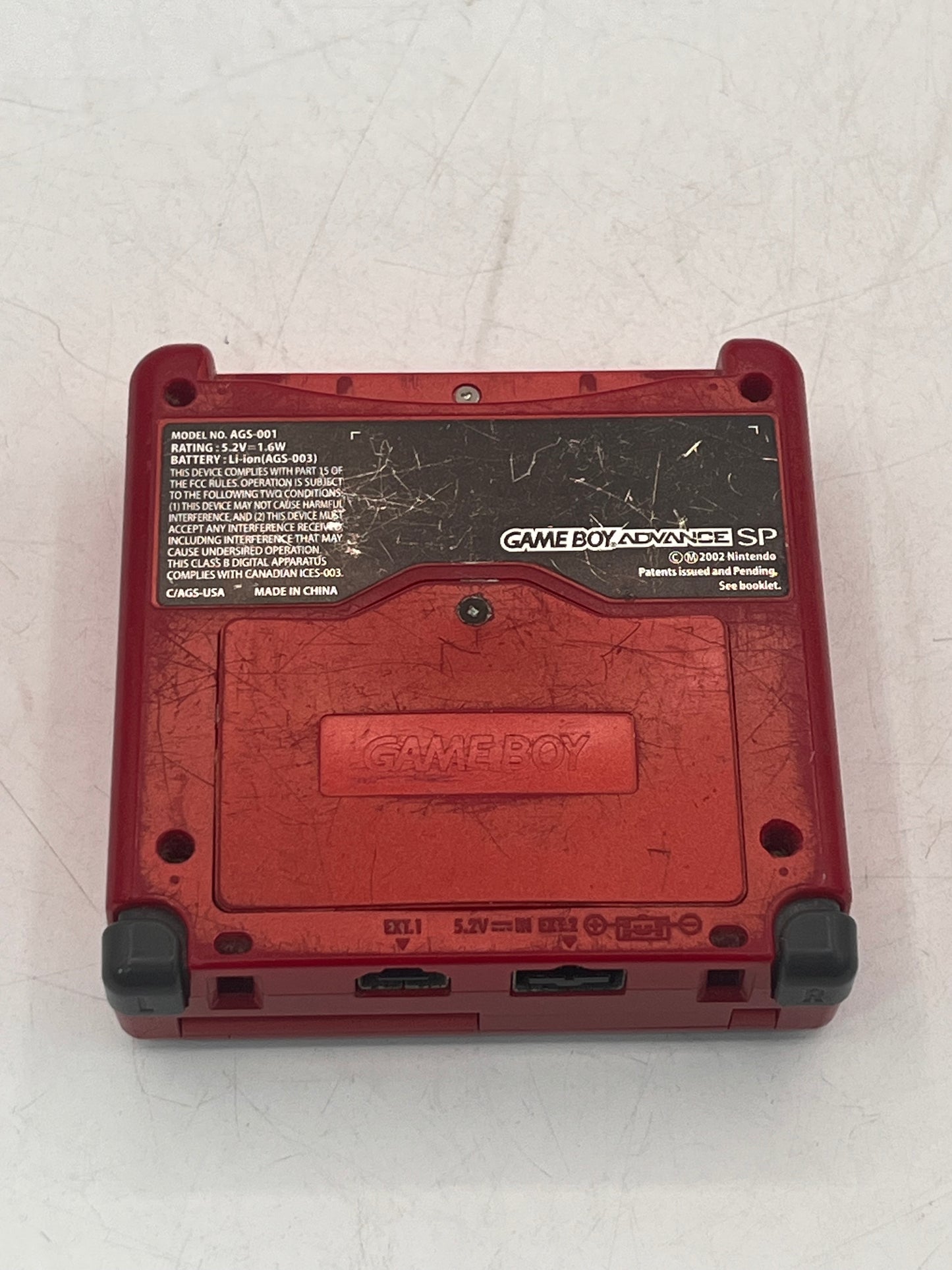 Nintendo Game Boy Advance SP AGS-101 2005 Handheld Console Red PARTS