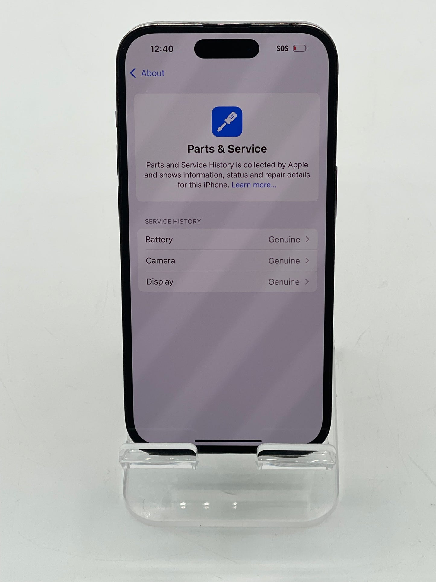 Unlocked Apple iPhone 14 Pro 256GB Black A2650 MQ0N3LL/A Cracked 100% Battery