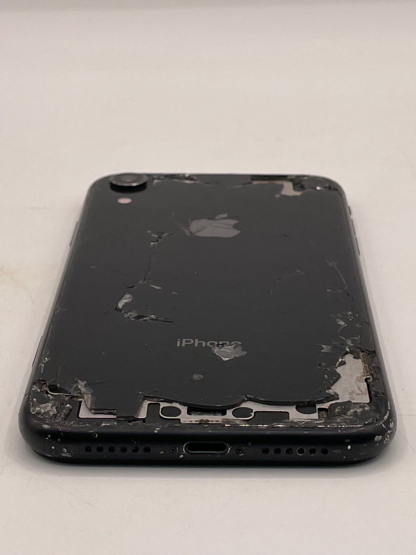 Apple iPhone XR 64GB Black - Broken Screen, Cracked Back - Unlocked