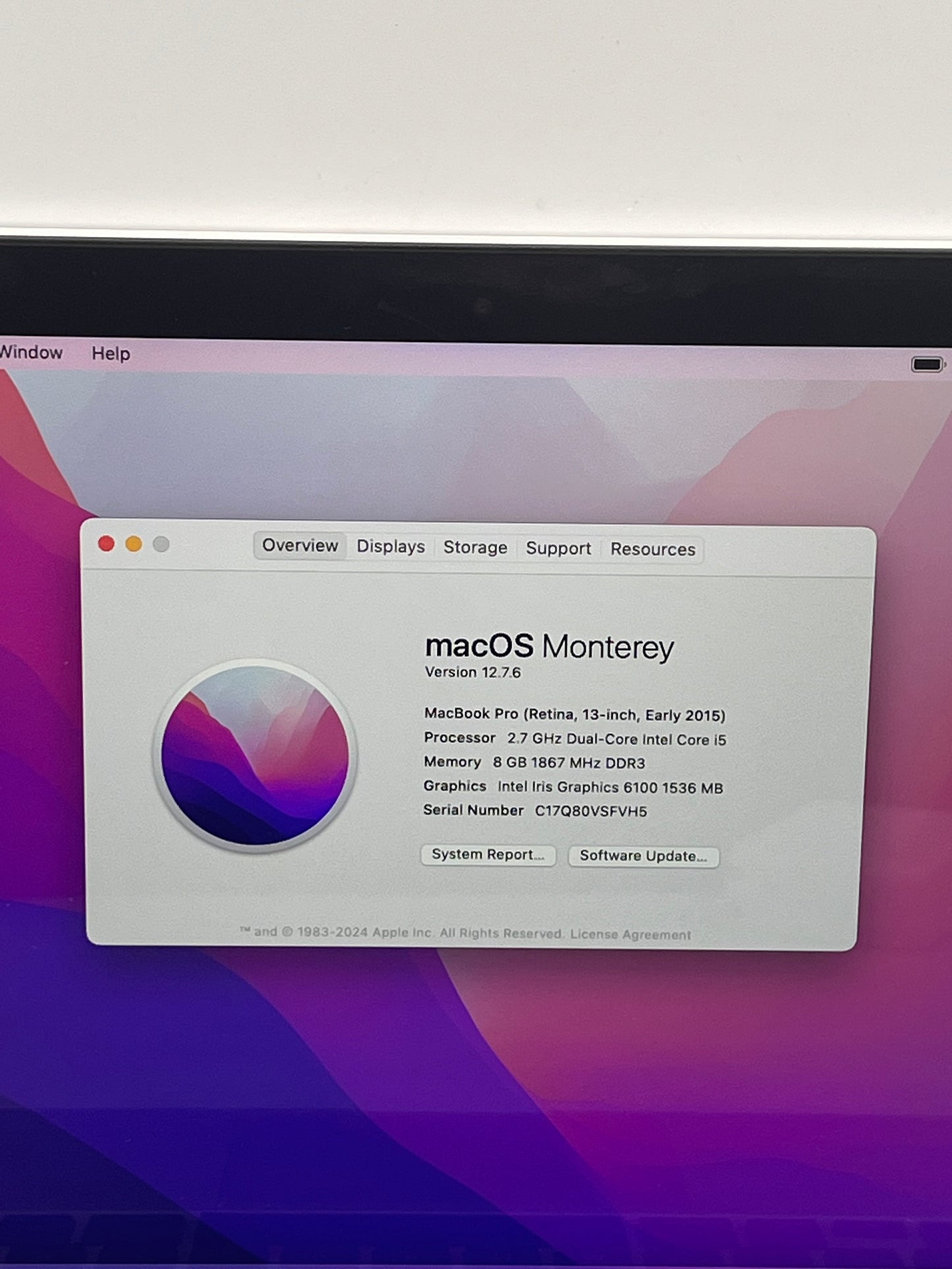 Apple MacBook Pro 13" A1502 2015 Core i5 2.7GHz 8GB 256GB Silver