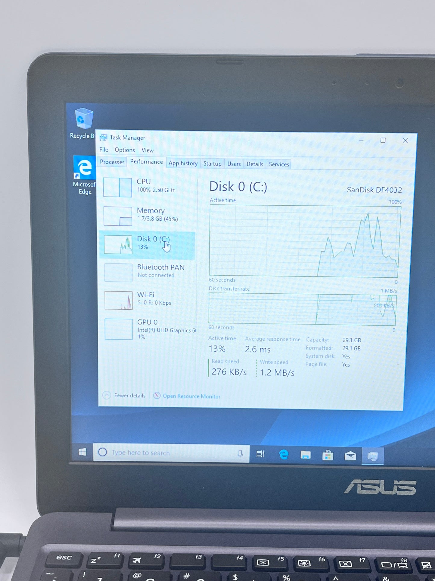 Asus E203M Notebook Intel Celeron N4000 11.6" Laptop - Blue READ