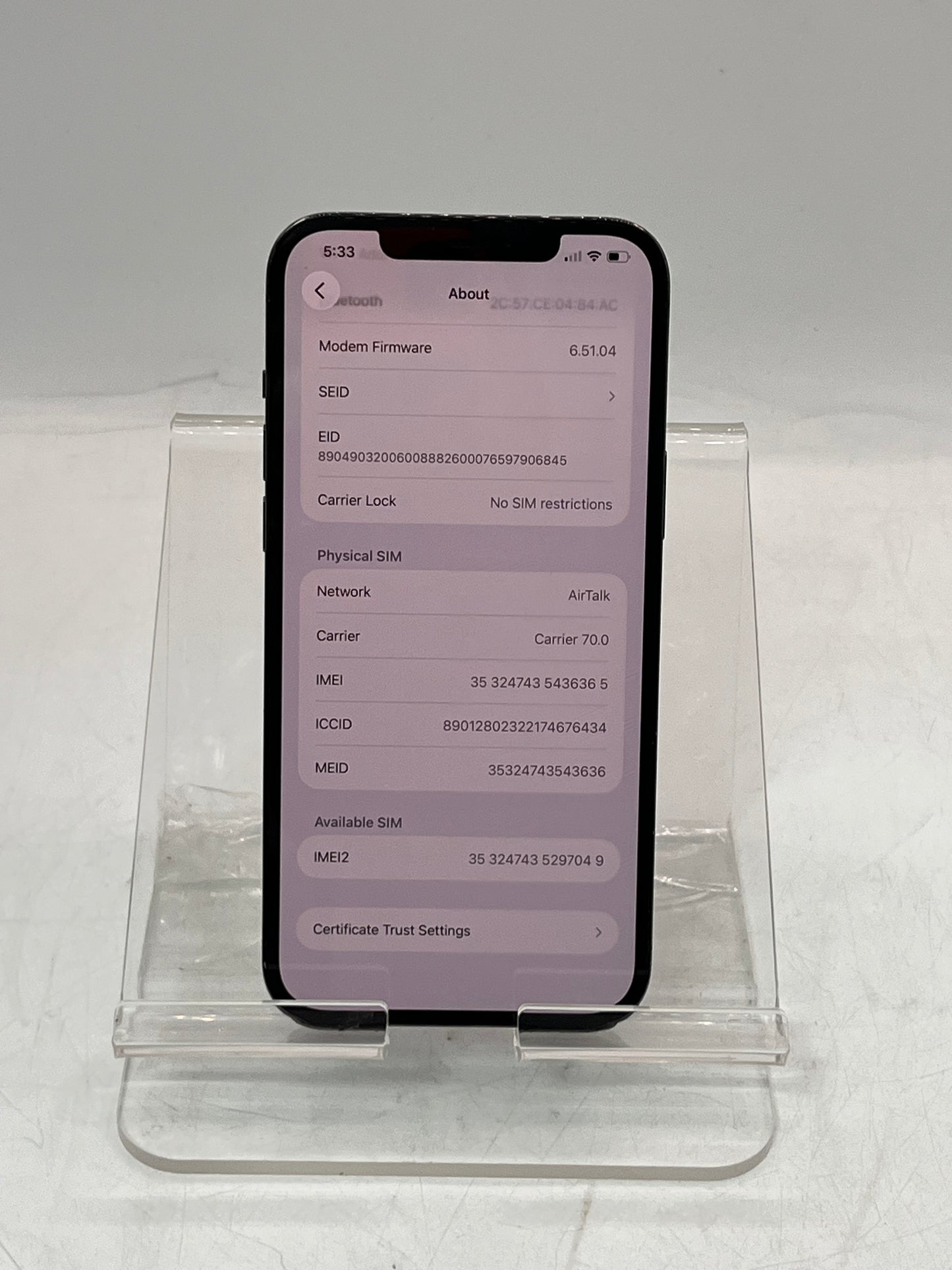 Unlocked Apple iPhone 12 Pro Max 512GB A2342 NG9K3LL/A Black
