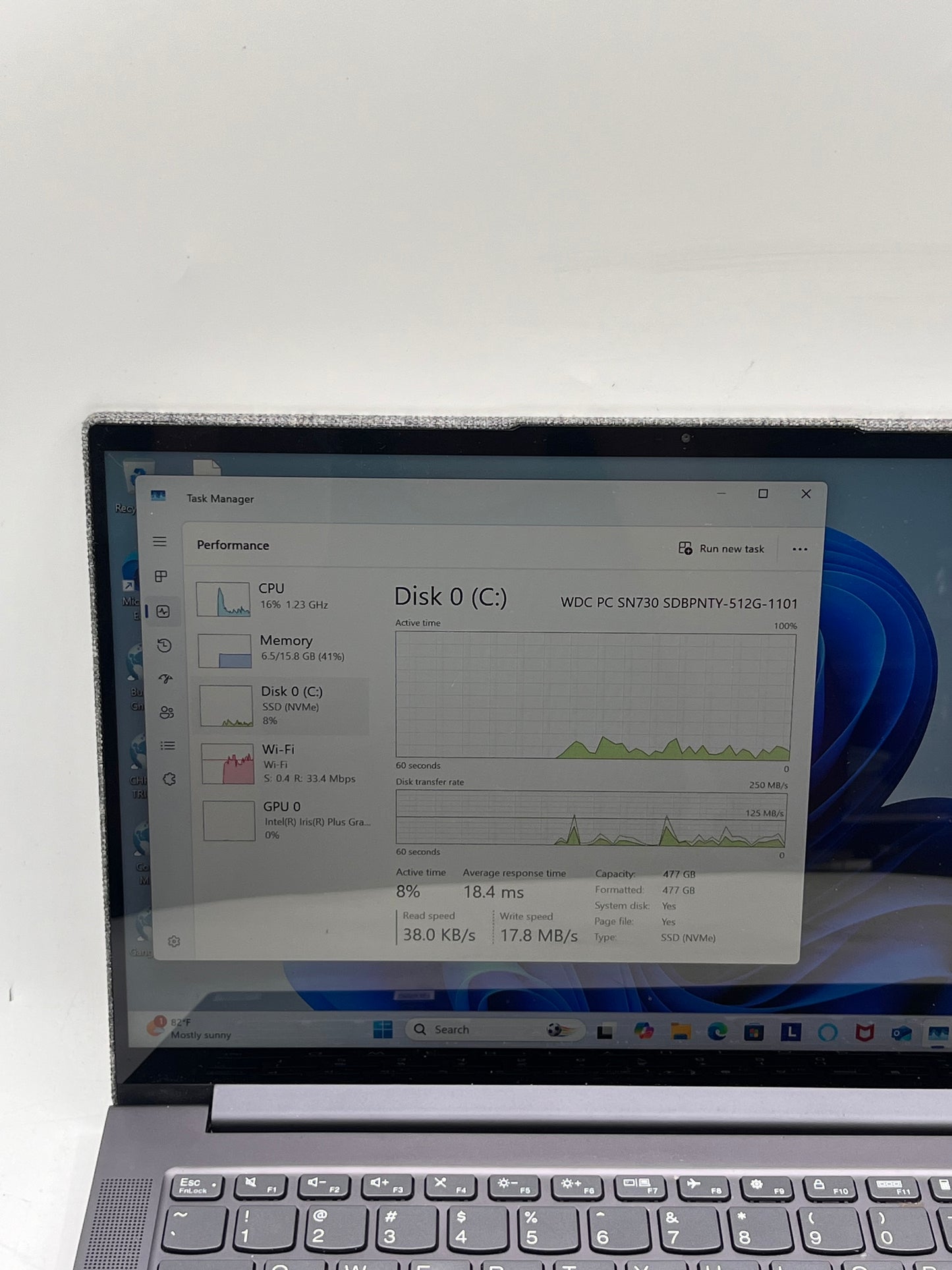 Lenovo IdeaPad Slim 7 15" Laptop Core i5 16GB 512GB Silver TOUCH