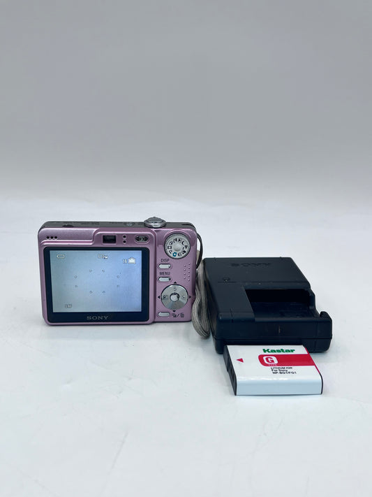 Sony DSC-W55 Digital Camera 20.1MP with 2 Batteries and Charger - Pink