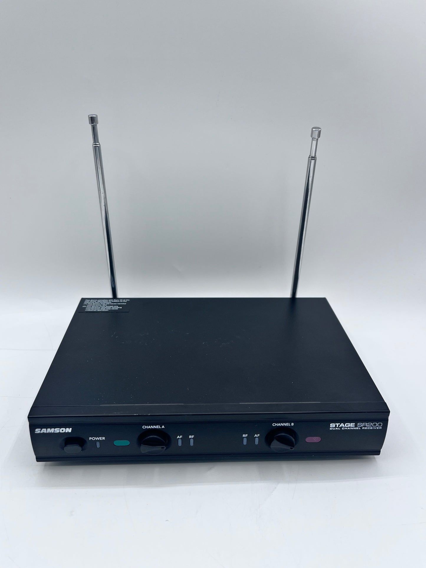 Samson Stage 200 Dual-Channel Handheld VHF Wireless System Black