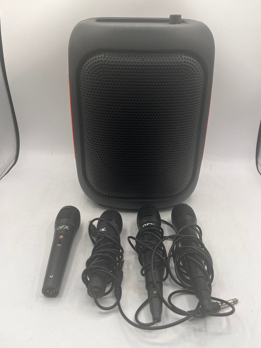 BASSJAXX KM-0008 Bluetooth Karaoke Speaker with Wireless Mic - Black