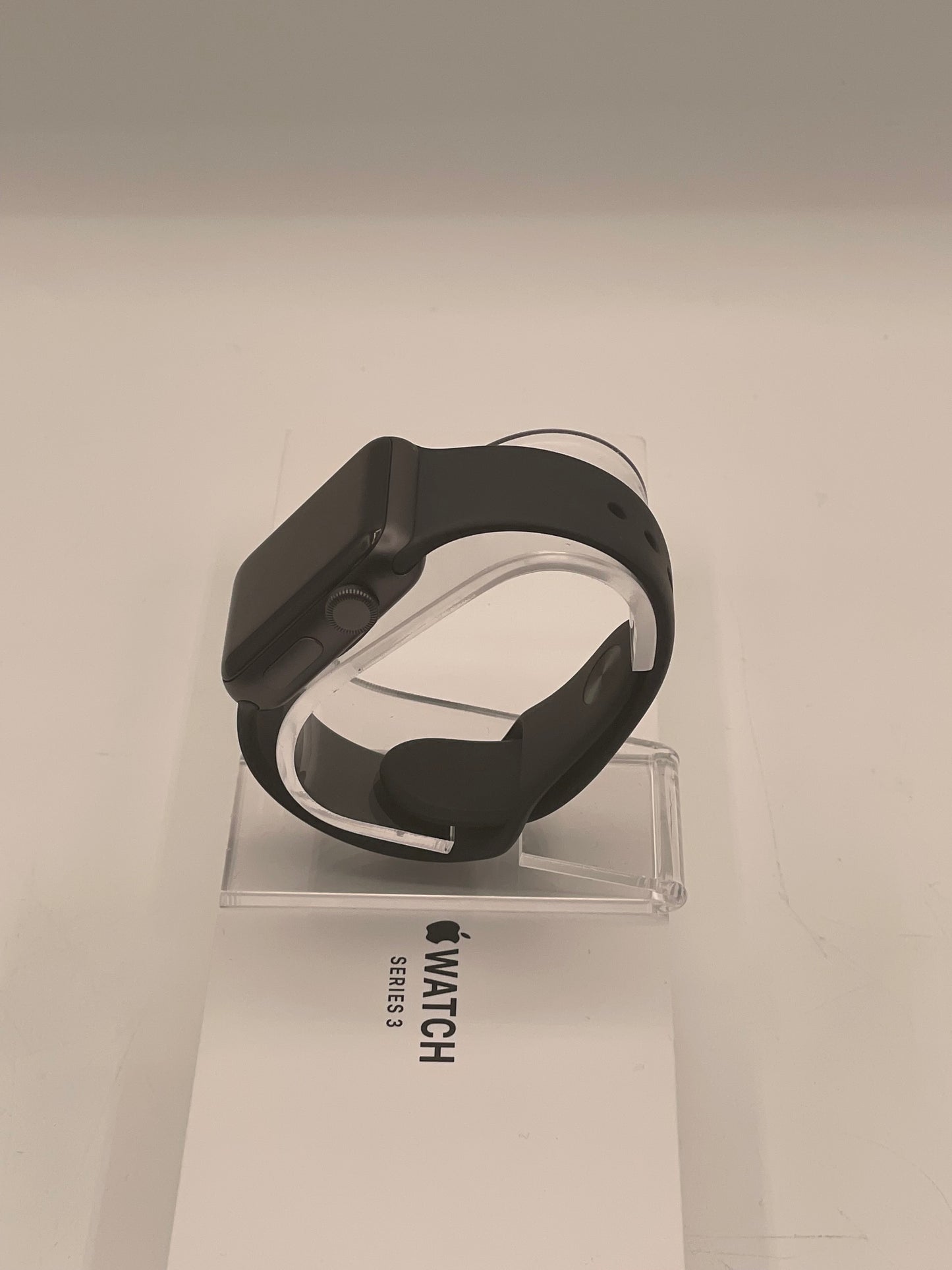 Unlocked Apple Watch Series 3 38mm Space Gray Aluminum Case with Black Sport Band