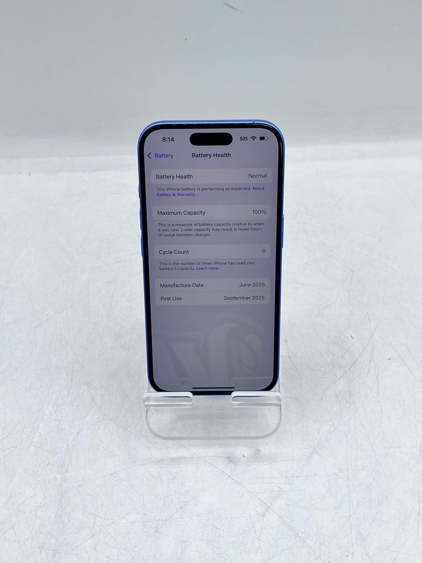 Unlocked Apple iPhone 16 256GB A3081 MYAR3LL/A 100% BH - Blue