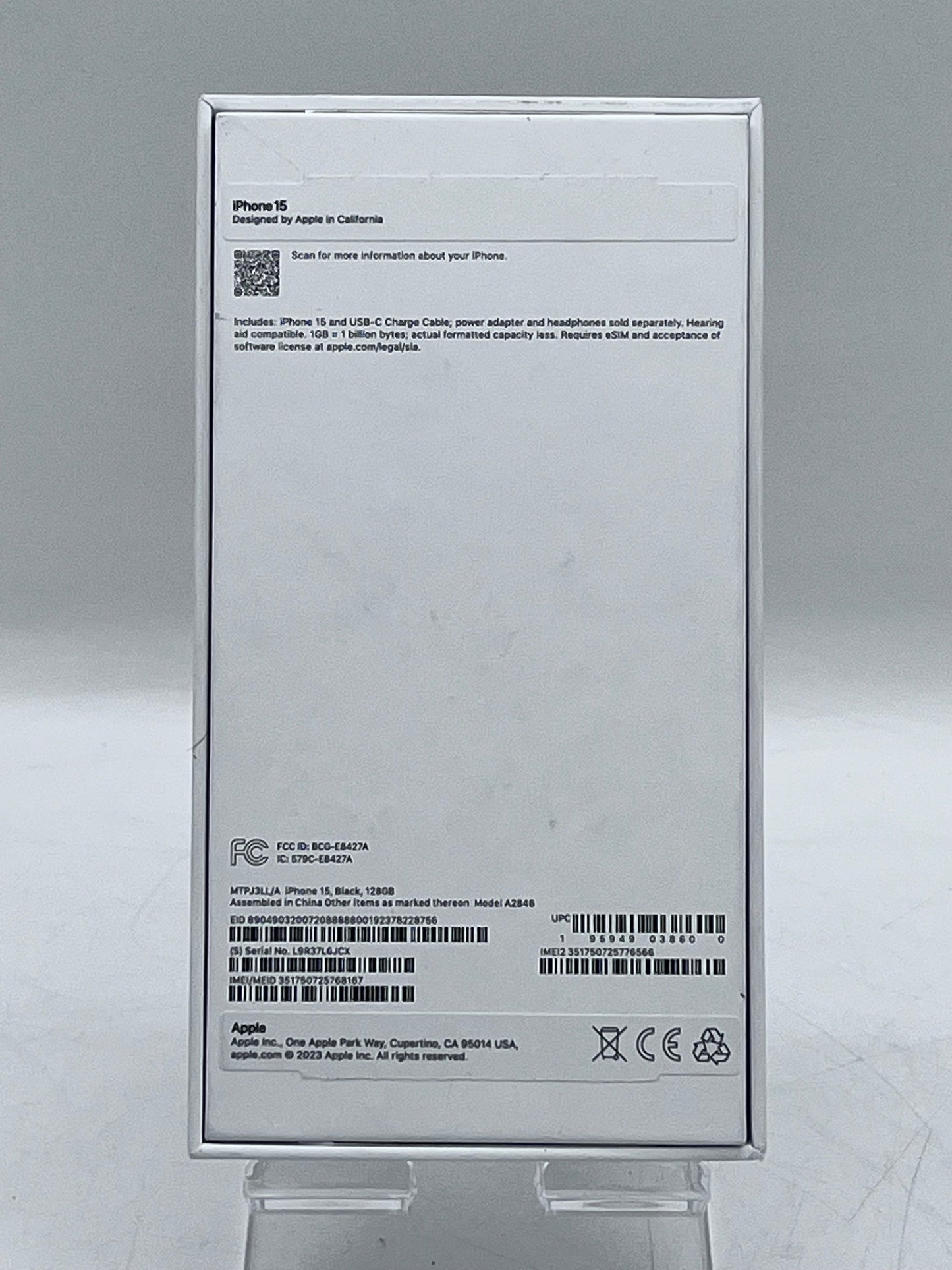 Apple iPhone 15 128GB A2846 MTPJ3LL/A Boost Only READ