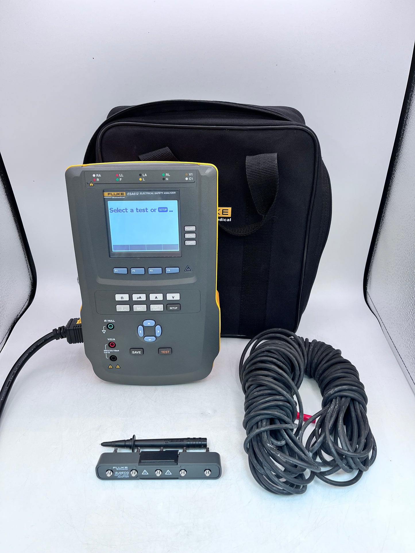 FLUKE ESA612 ELECTRICAL SAFETY ANALYZER 115V W/ACCESSORIES & BAG-FREE SHIPPING