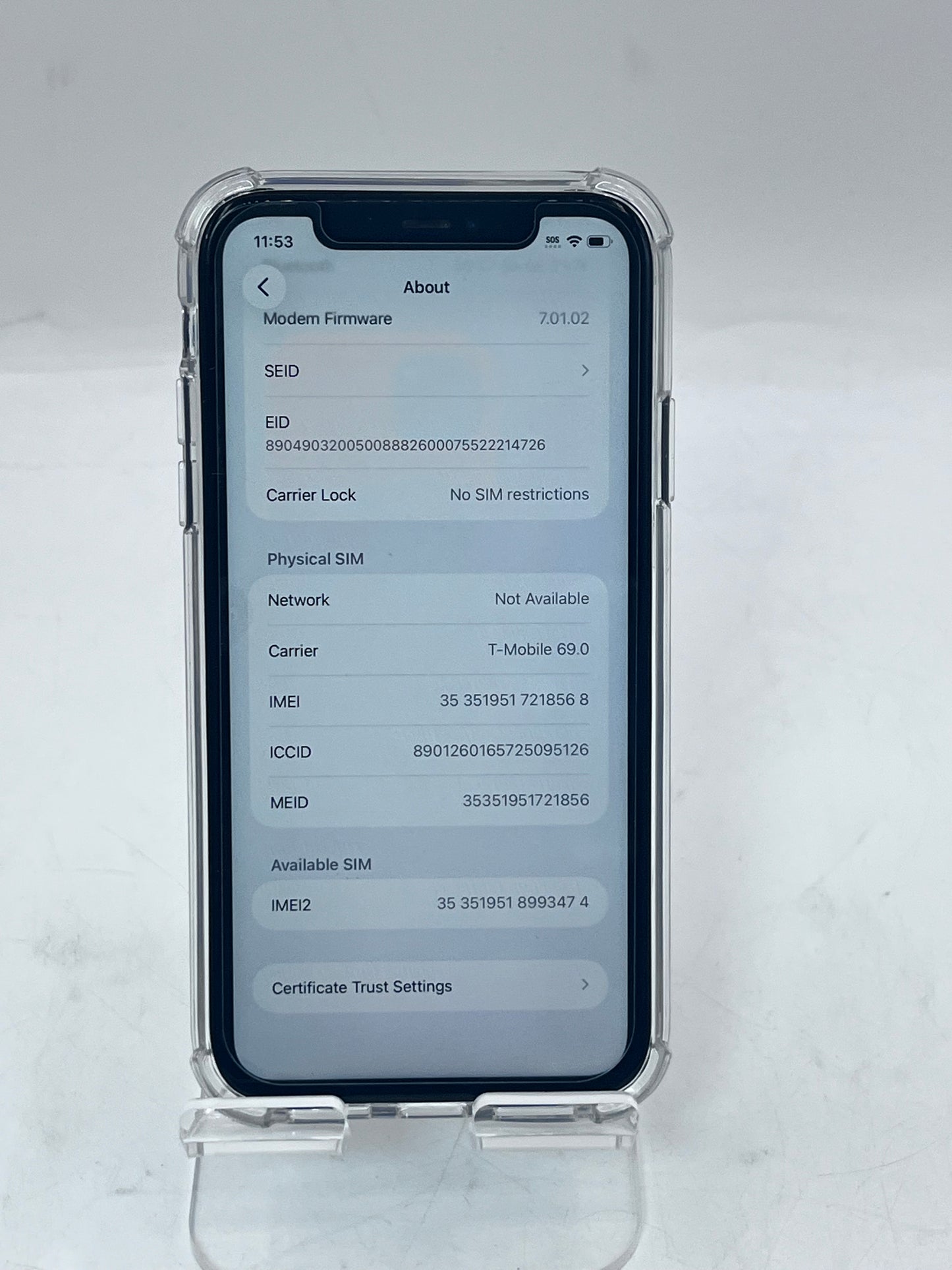 Unlocked Apple iPhone 11 64GB Black A2111 MM693LL/A