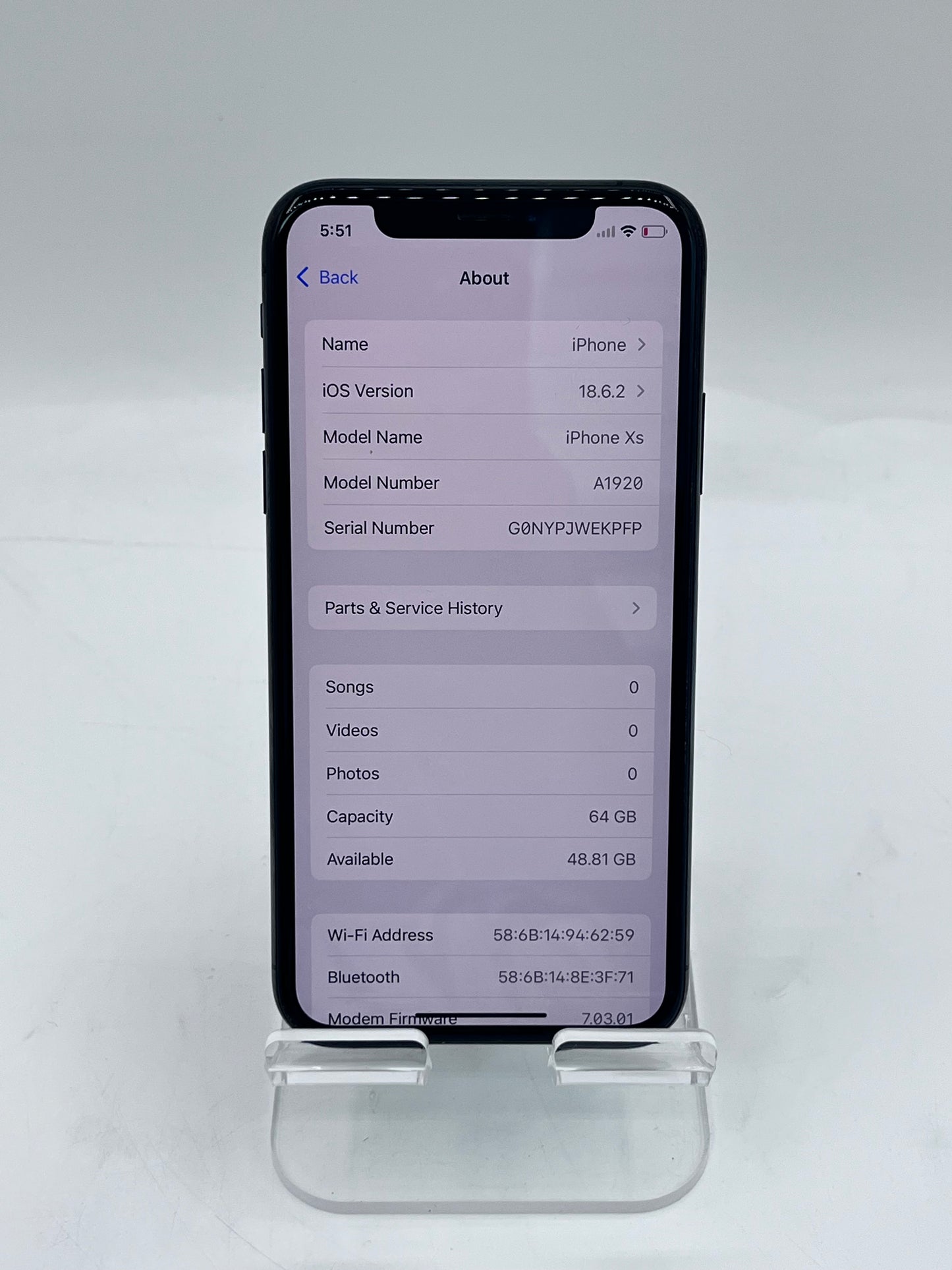 Unlocked Apple iPhone XS 5.8" MTAG2LL/A A1920 64GB - Black